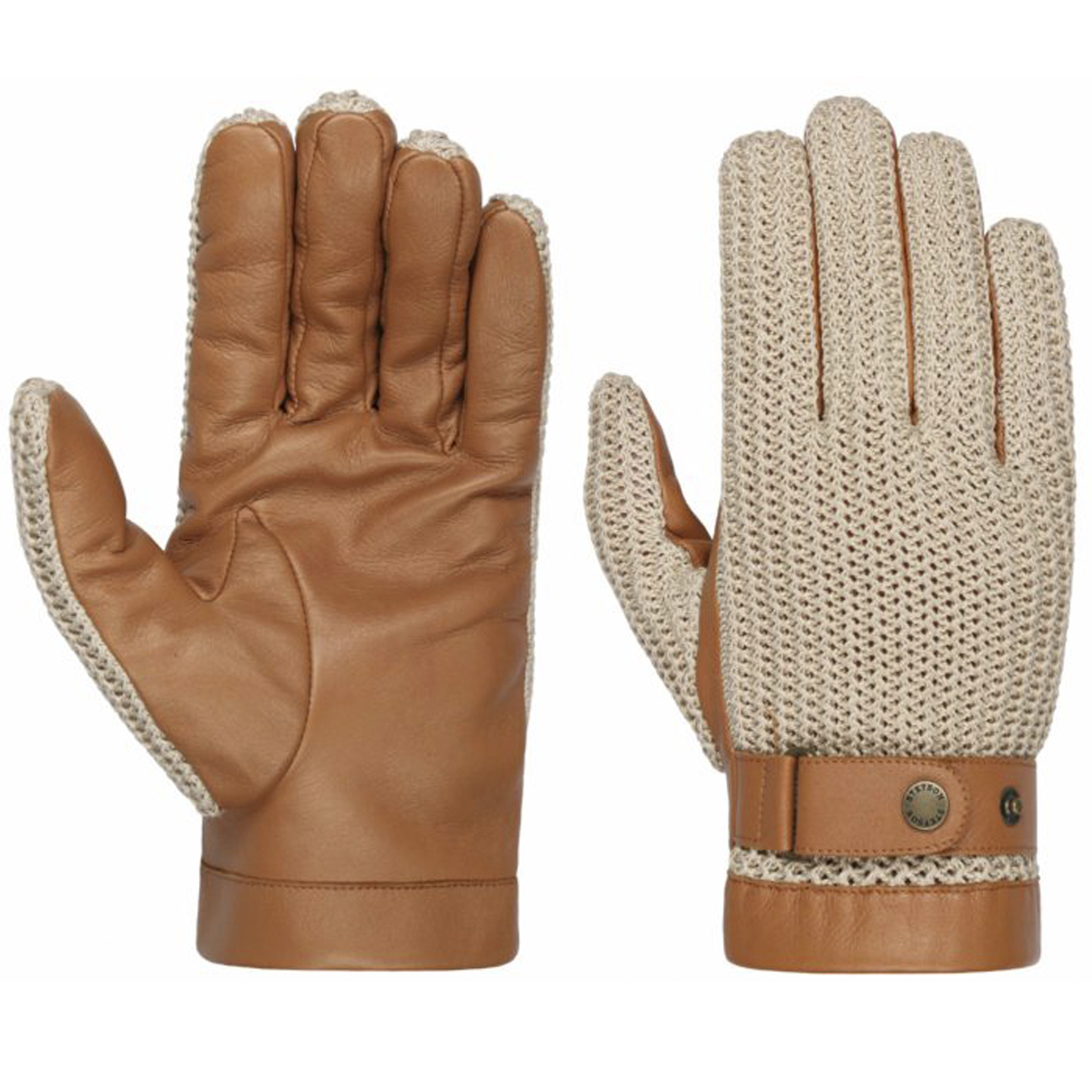 Stetson---Sheep-Nappa---Knit-Gloves---Brown1