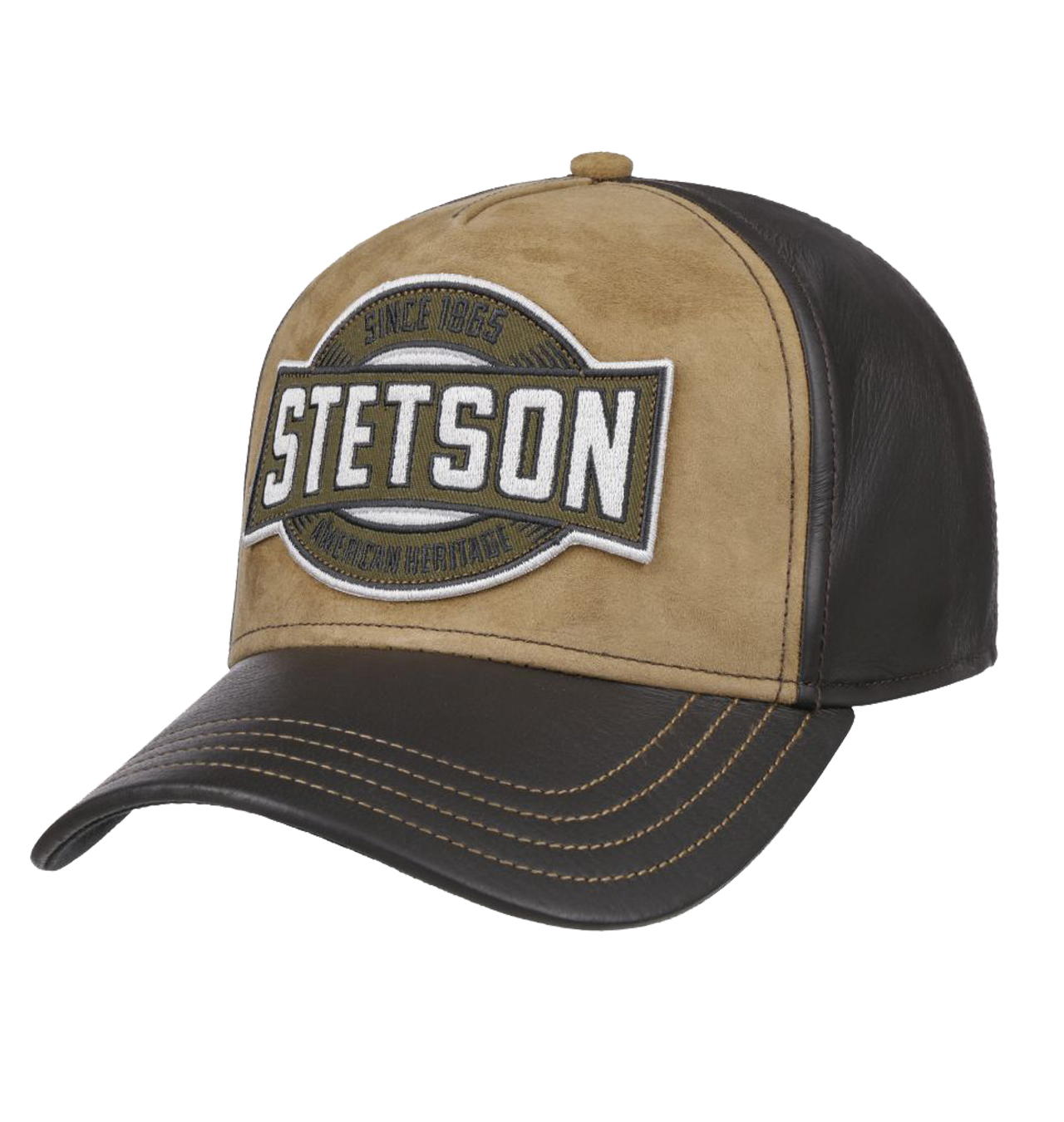 Stetson Rangers Cap Stetson - Since 1865 Leather Cap - Beige