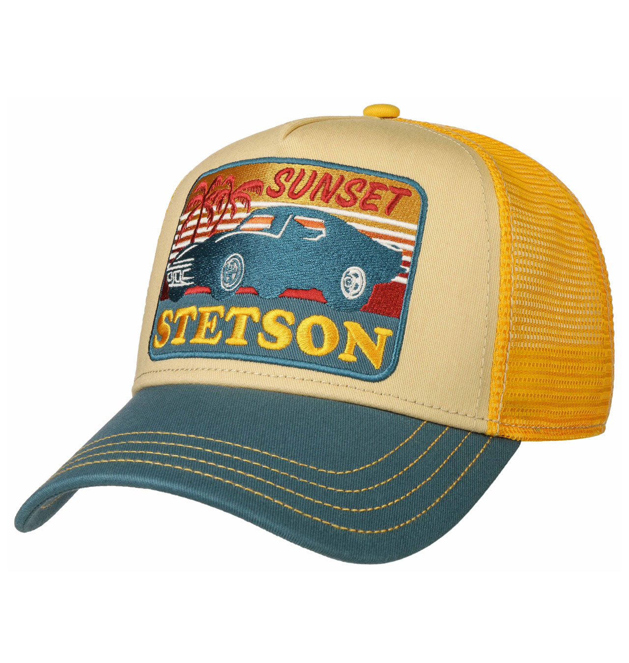Stetson---Sunset-Trucker-Cap---Yellow