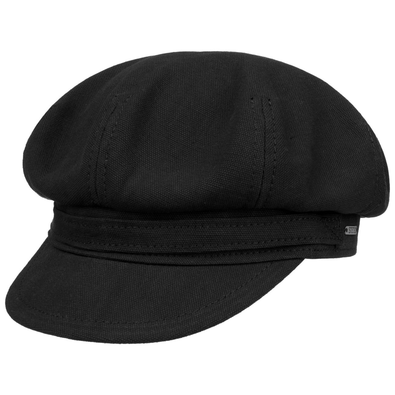 Stetson - Superior Cotton Newsboy Cap - Black