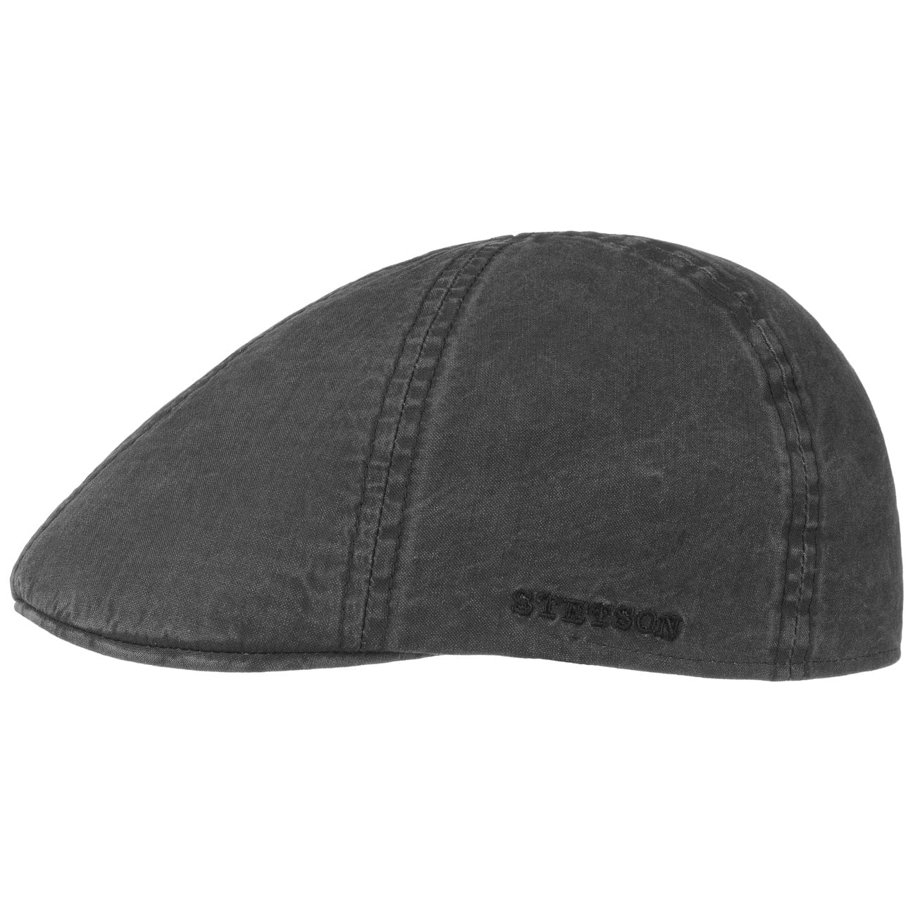 Stetson - Texas Organic Cotton Flat Cap - Black