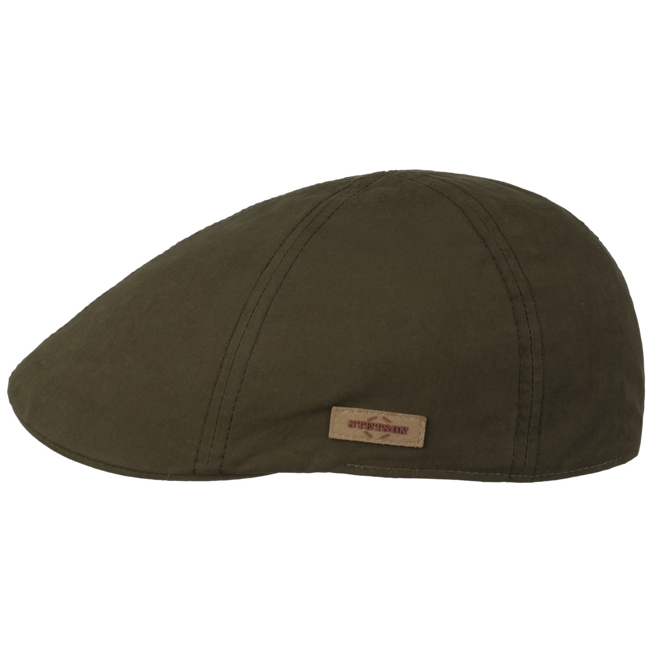 Stetson---Texas-Waxed-Cotton-WR-Flat-Cap---Olive