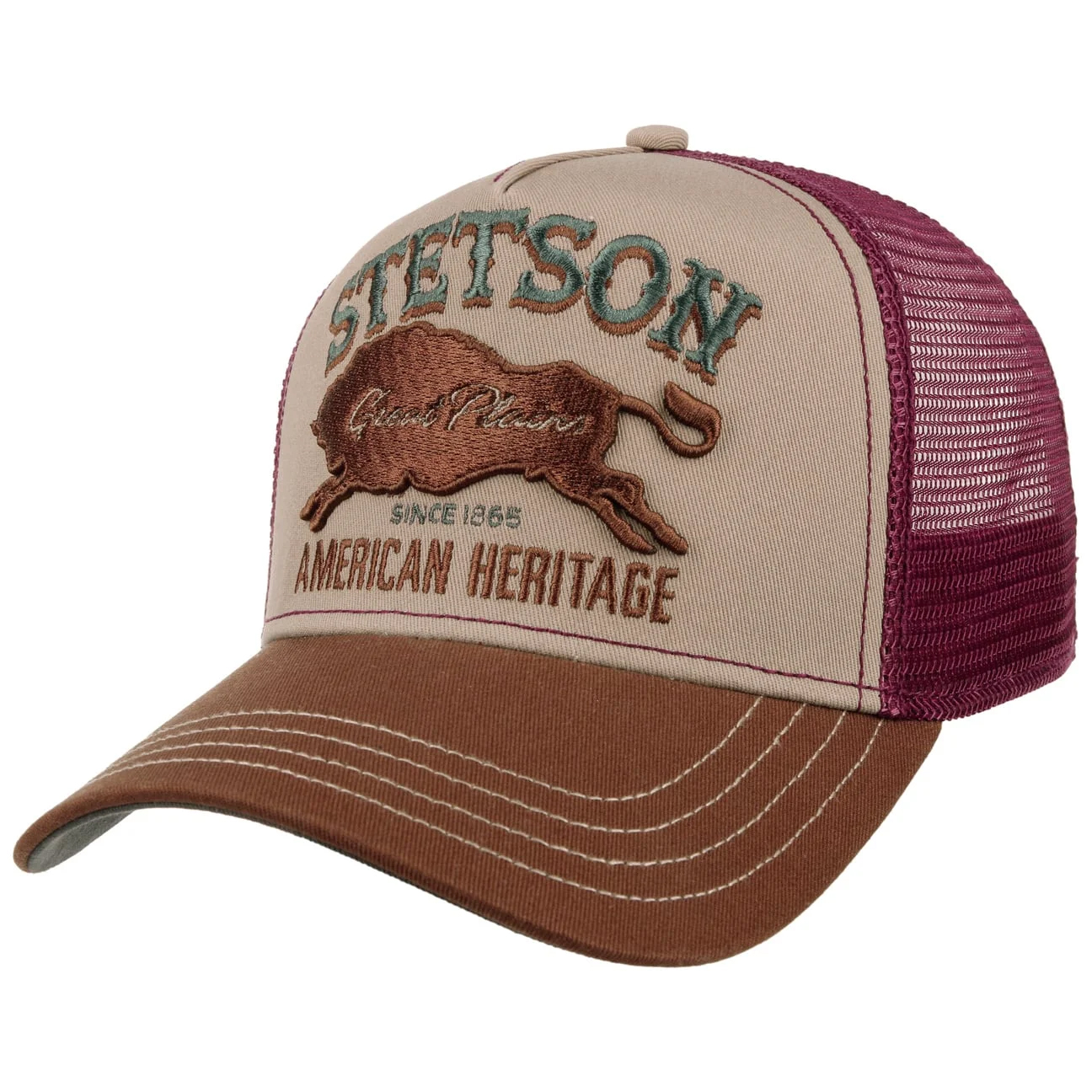 Stetson---The-Plains-Trucker-Cap---Bordeaux