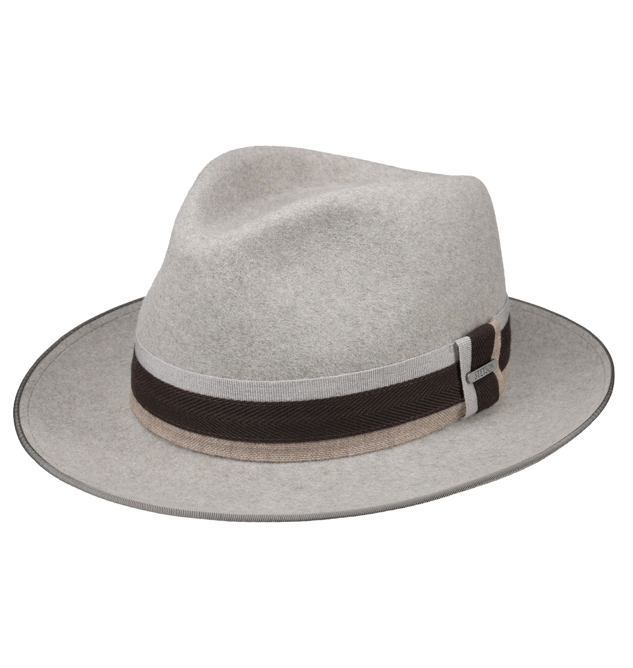 Stetson - West Bend Fedora Fur Felt Hat - Grey-mottled