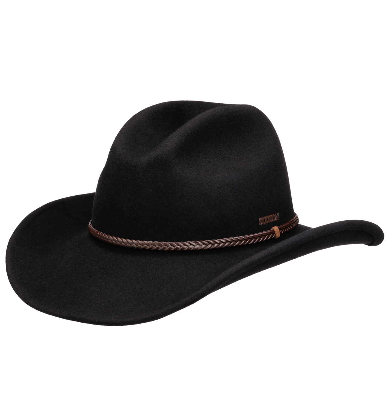 Stetson - Western Gus Sloped Woolfelt Hat - Black