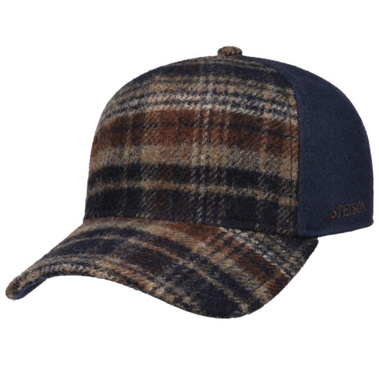 Stetson - Wool Check Trucker Cap - Navy