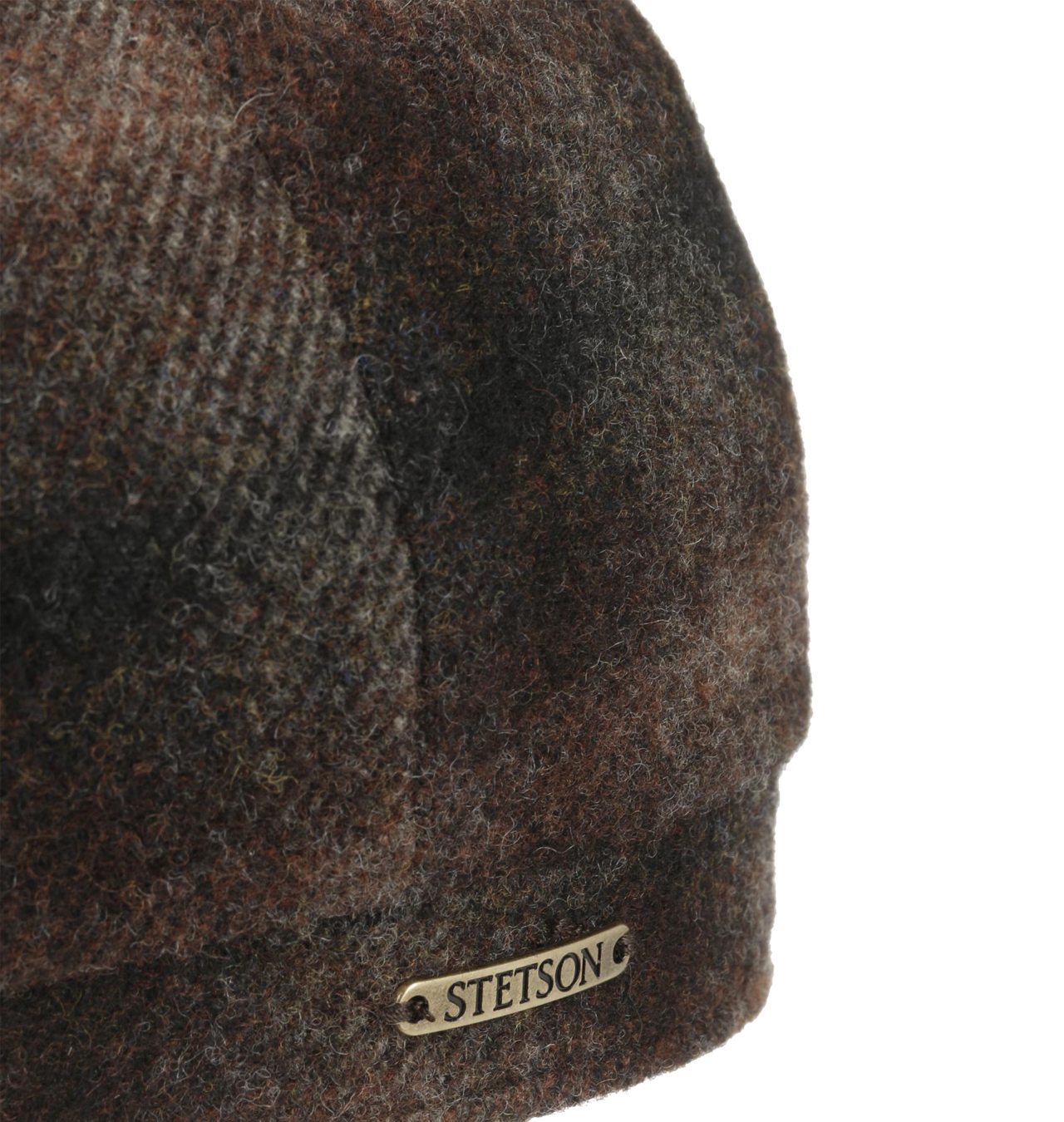 Wool Hatteras Johnny Check Flat Cap 