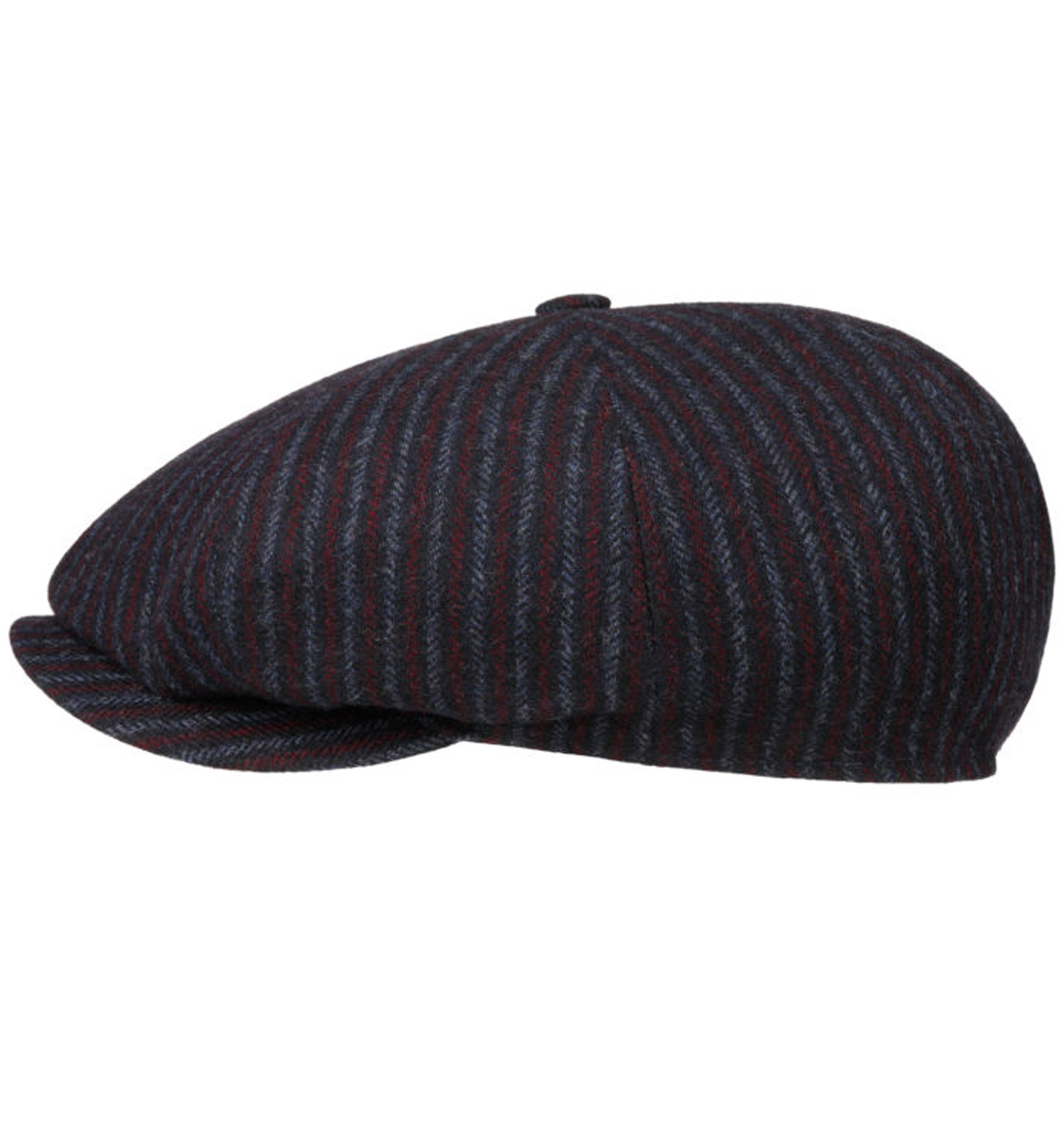 Stetson---Woolen-Stripe-Hatteras-Flat-Cap---Navy1