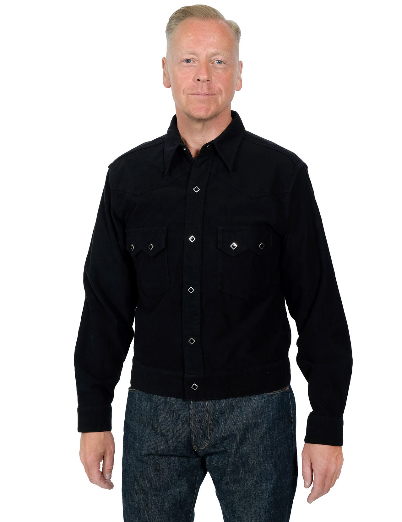 Stevenson Overall Co. - Cassidy Moleskin Shirt - Black
