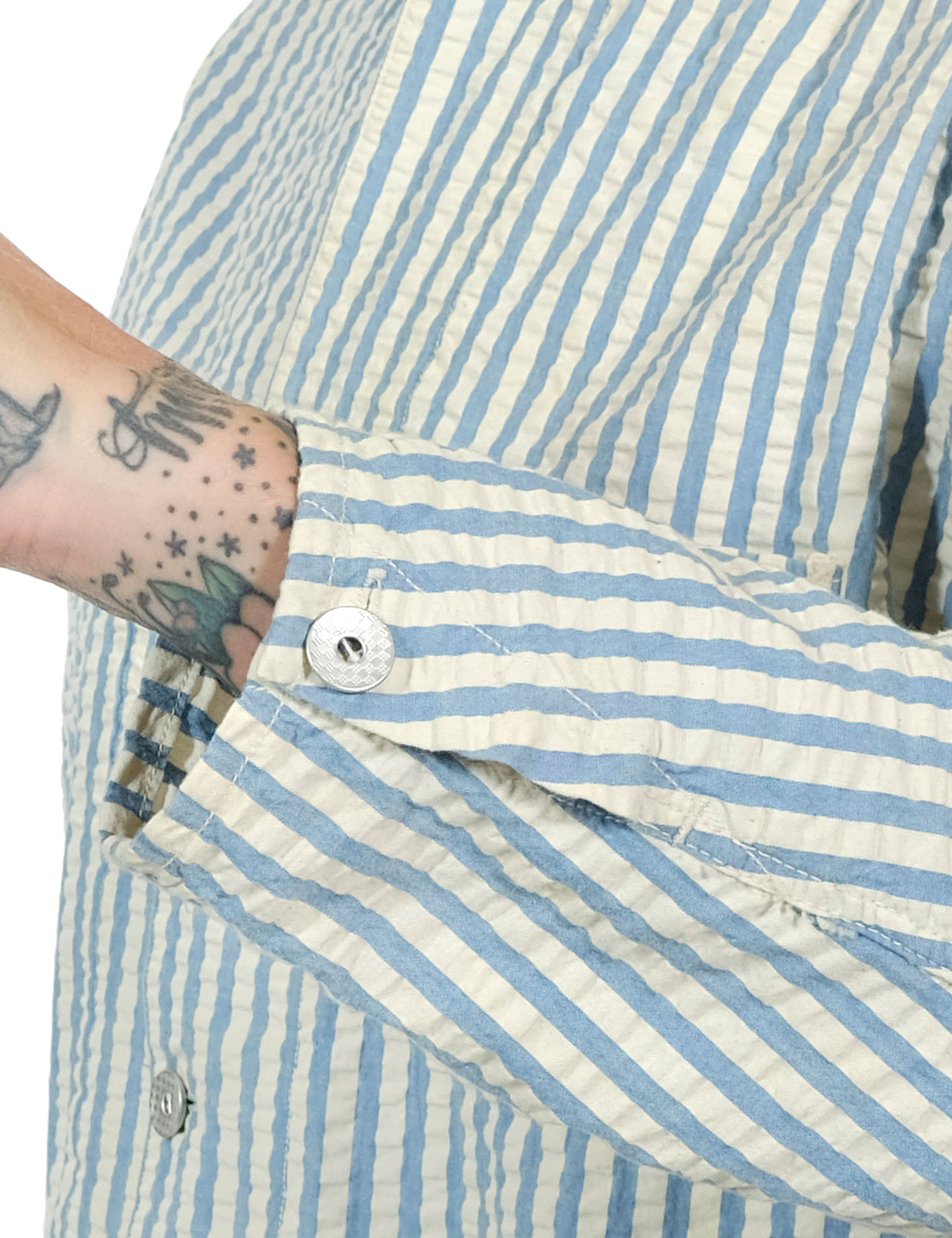 Stevenson Overall Co. - Foreman Jacket Light Indigo Stripe