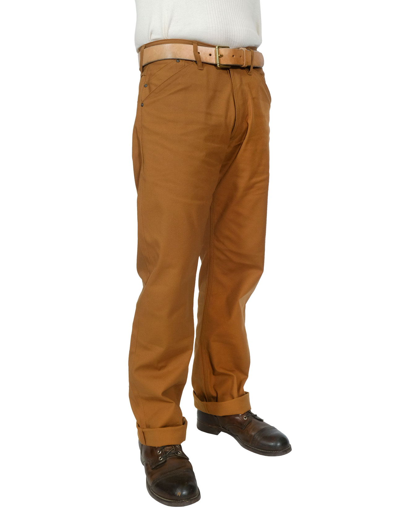 Stevenson-Overall-Co.---280-Visalia-Selvage-Canvas-Pants---Brown-D9921