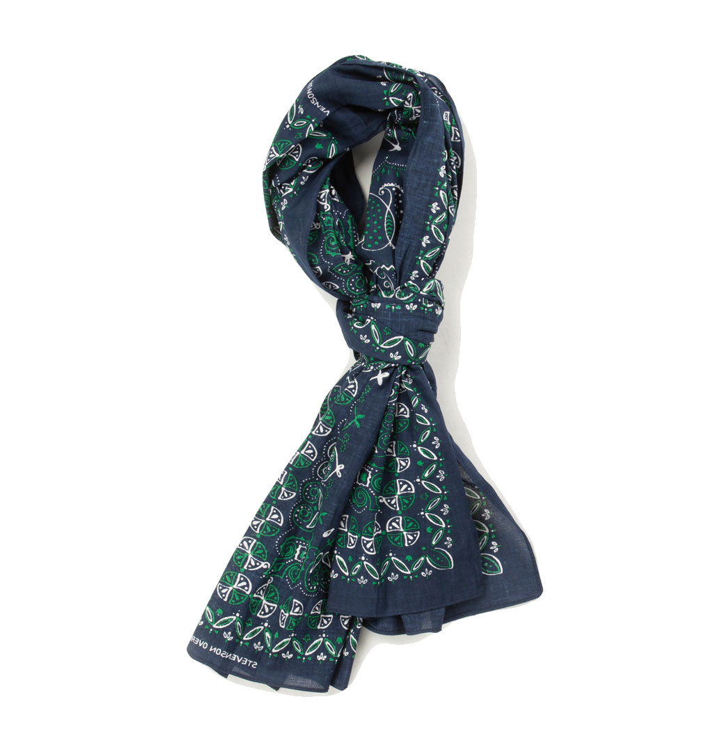 Stevenson Overall Co. - Bandana Stole Navy × Green