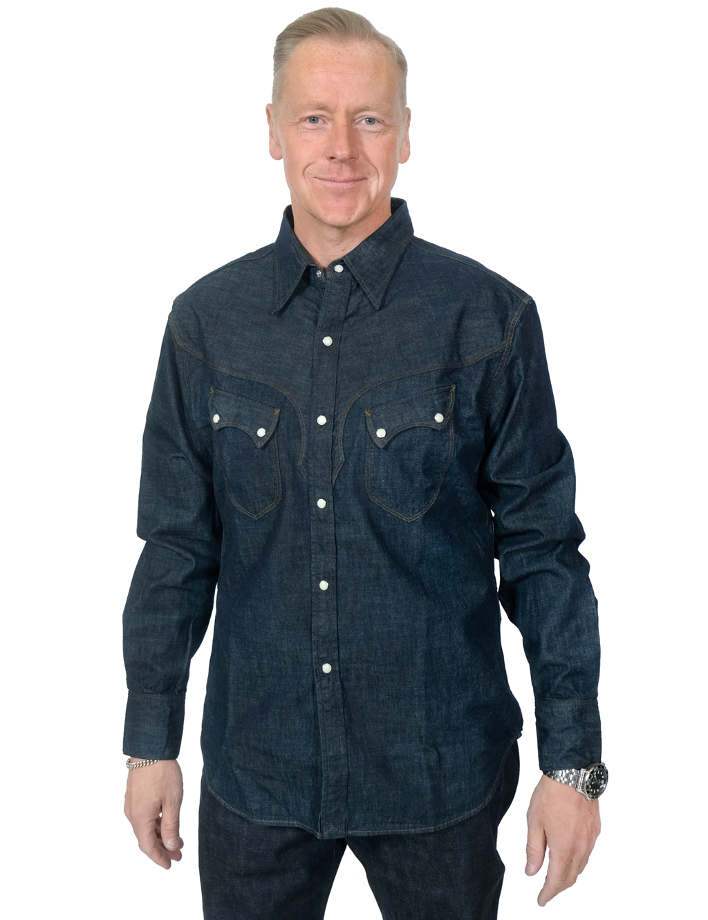 Stevenson-Overall-Co.---Cody-Western-Denim-Shirt-Indigo---7oz--1