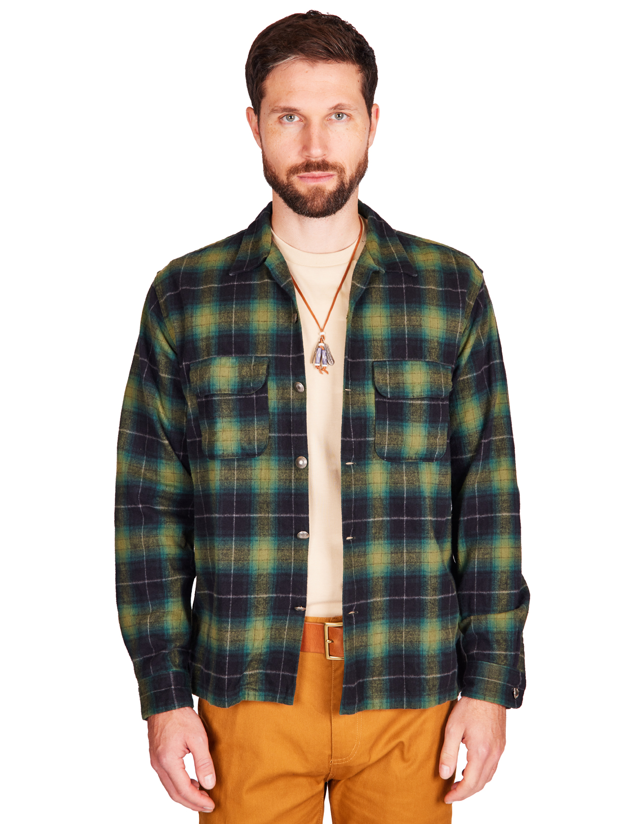 Stevenson-Overall-Co.---Highroller-Plaid-Shirt---Green-x-Dark-Green--1