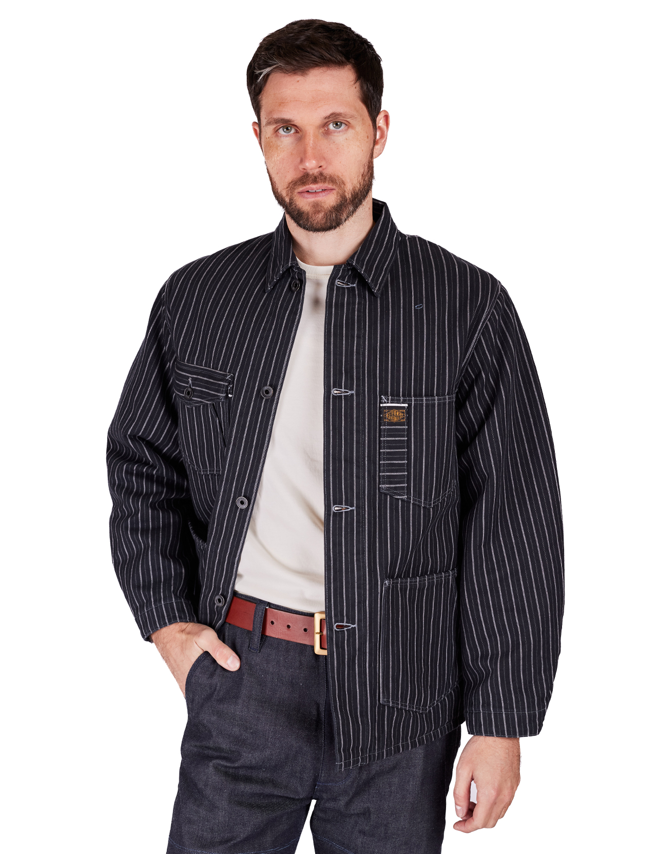 Stevenson Overall Co. - Prarie Chore Coat Jacket - Black Stripe