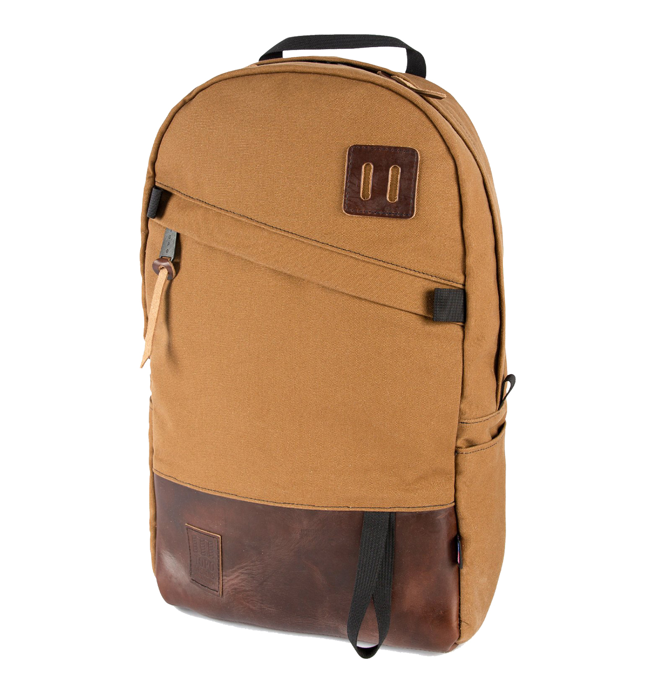 TOPO Designs - Daypack Heritage Canvas - Dark Khaki Canvas / Dark Brown Leather