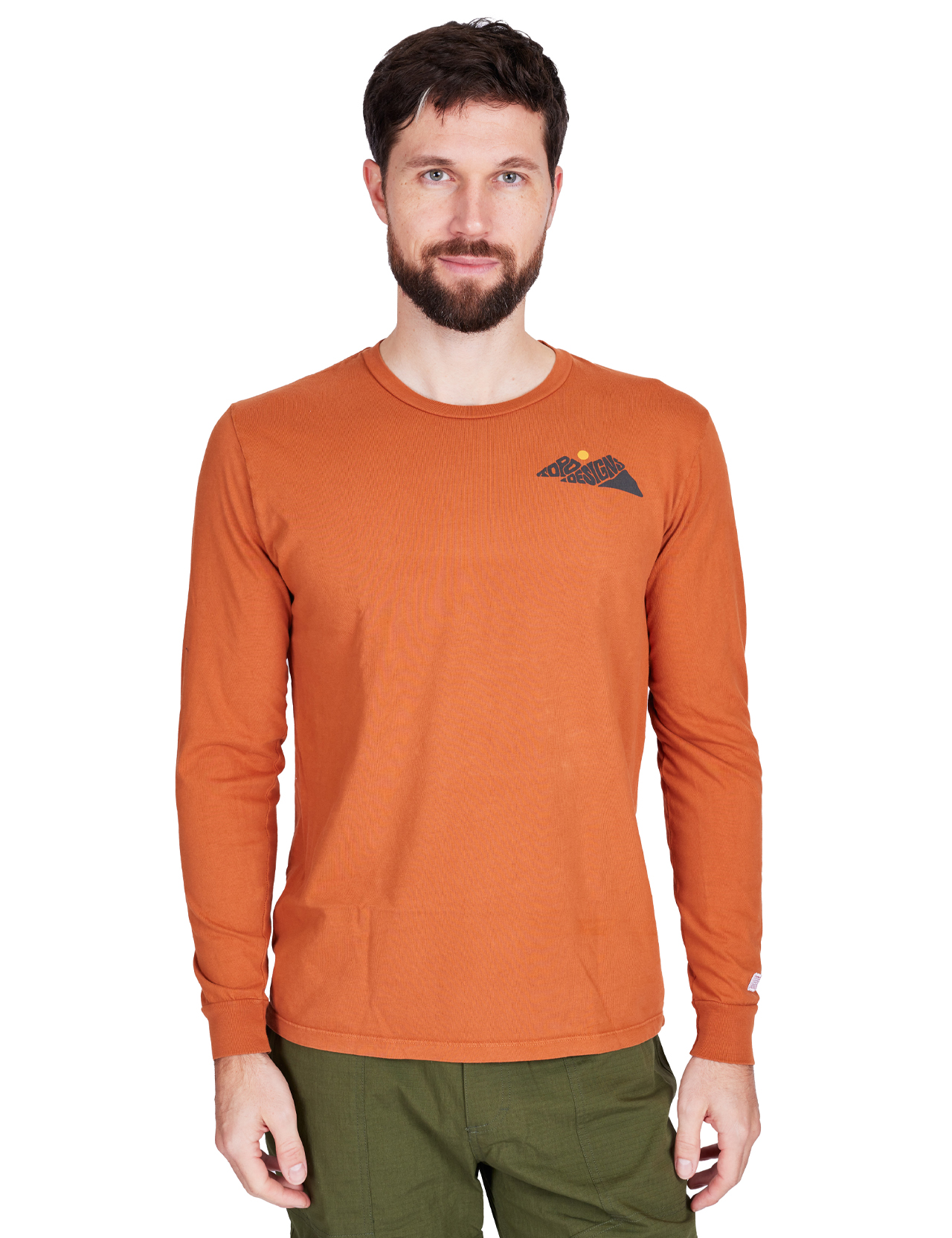 TOPO-Designs---Rugged-Peaks-Long-Sleeve-T-Shirt---Clay-1