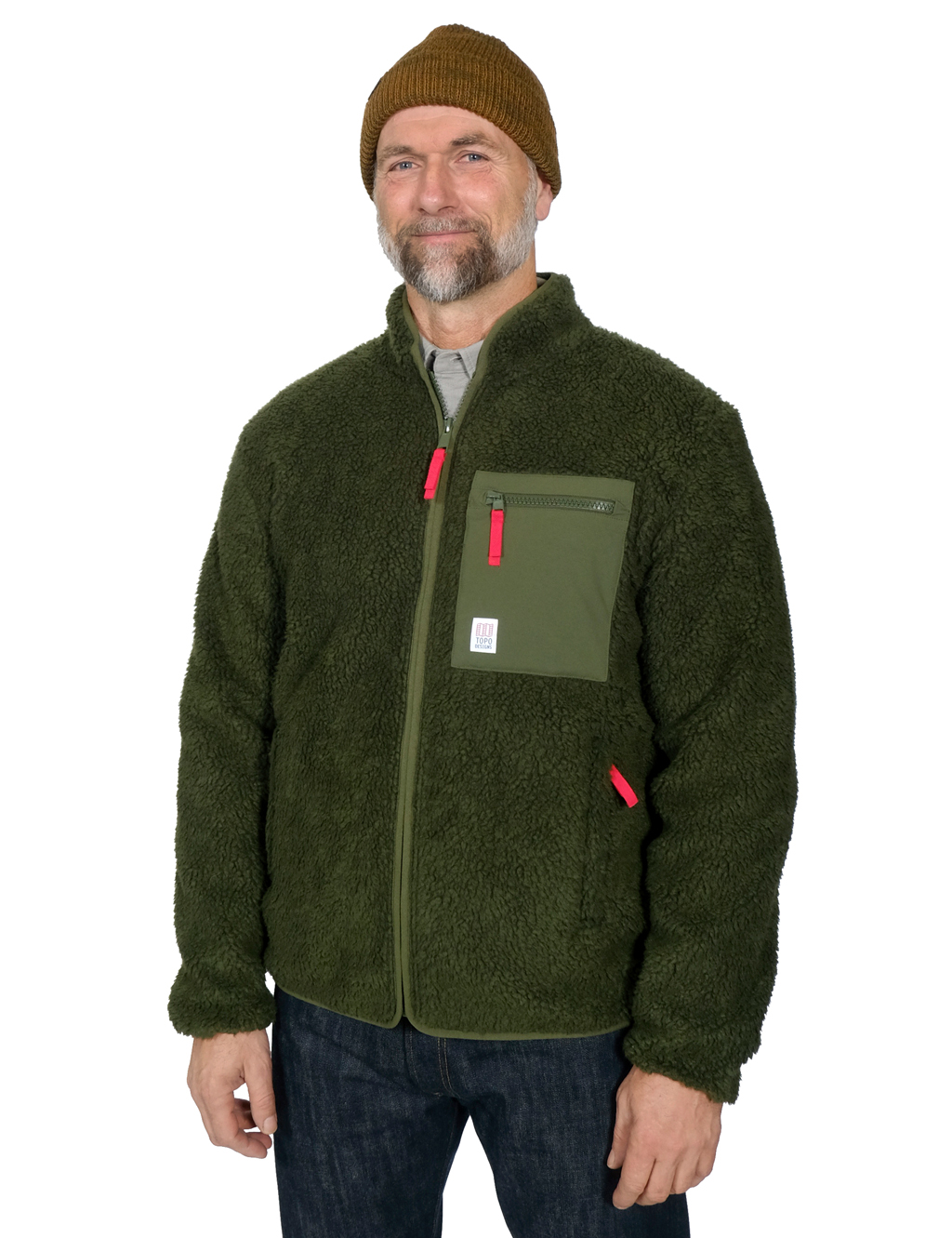 TOPO Designs Sherpa Jacket Olive - Main Image