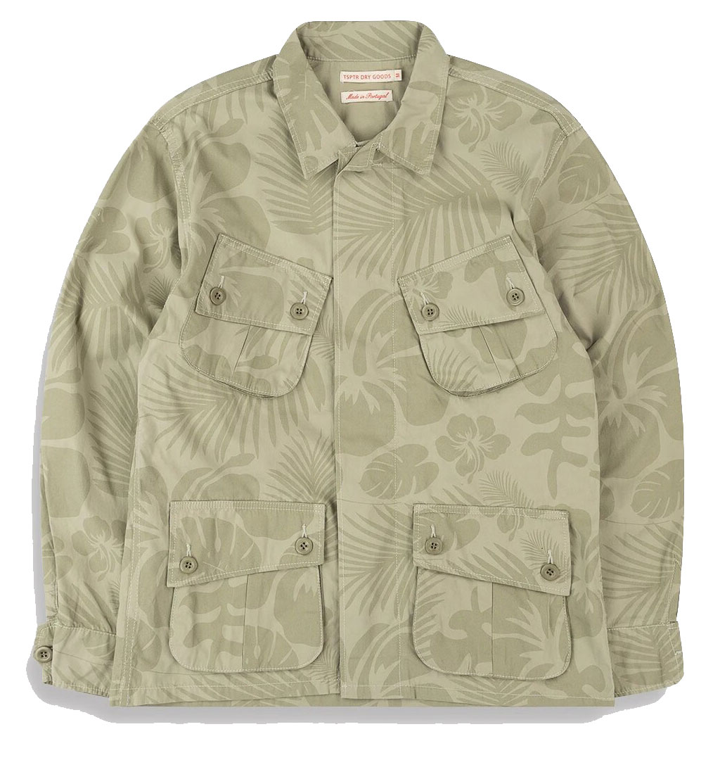 TSPTR - Nam Jacket Aloha Print - Olive