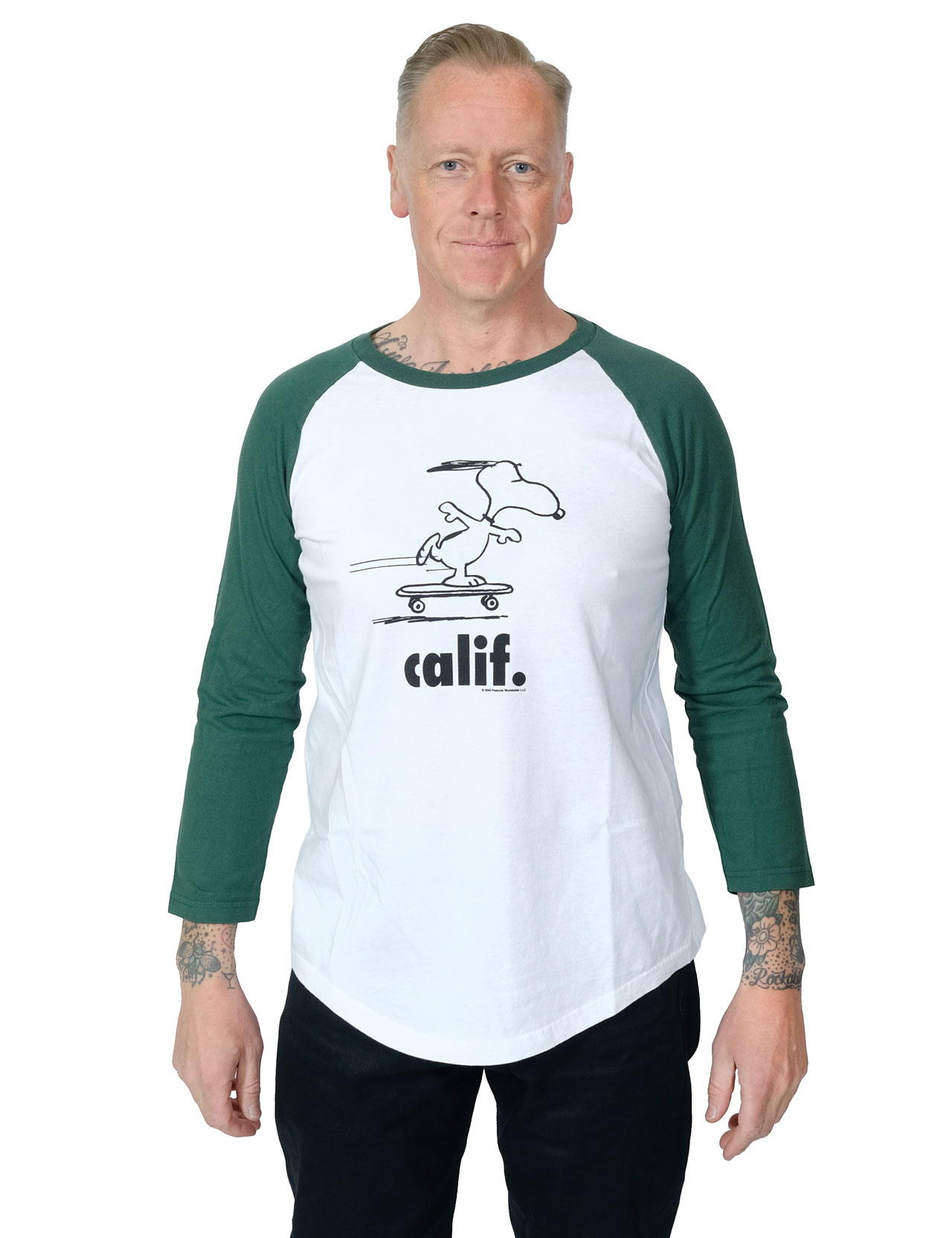 TSPTR - Snoopy Calif 3/4 Baseball Tee - White/Green