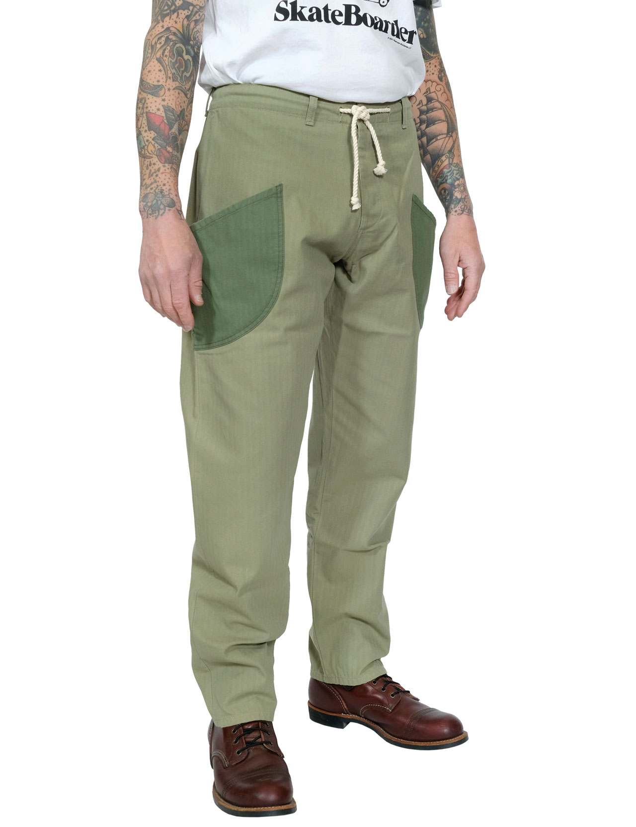 TSPTR---Zuma-Pants-Contrast-Herringbone-Twill---OliveSage-HBT3