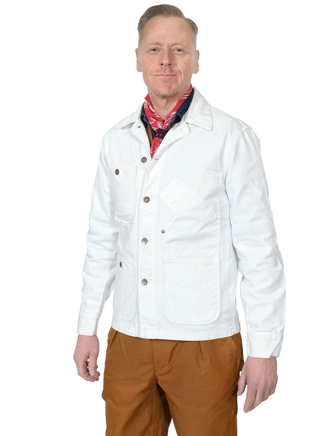 Tellason - Coverall Jacket Undyed Dyed - White 13oz