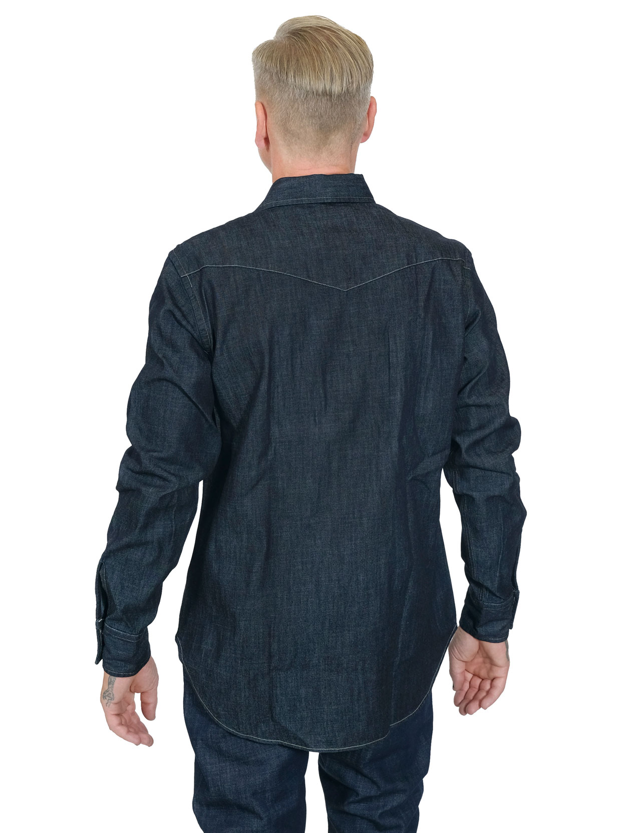 Tellason Cowboy Shirt Dry Indigo