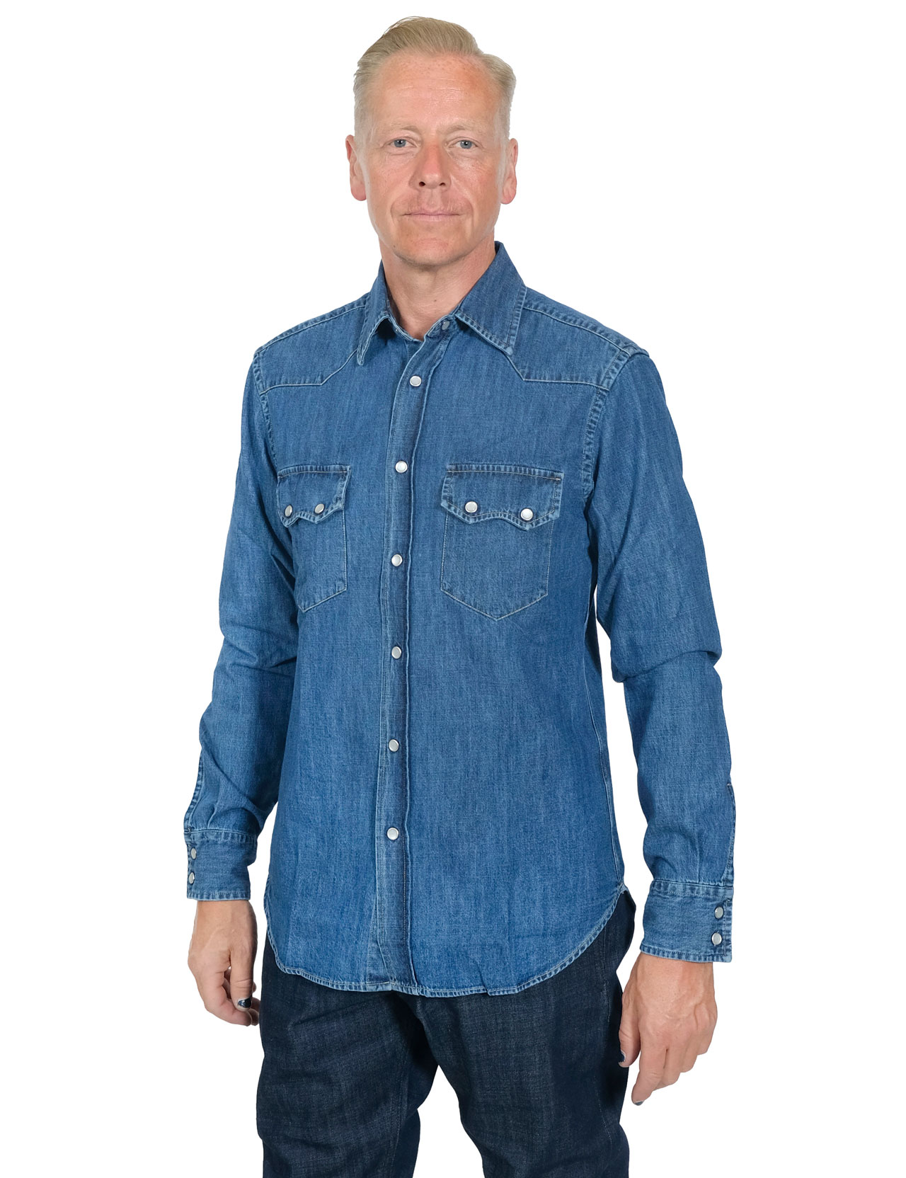 Tellason - Cowboy Shirt Washed Indigo 