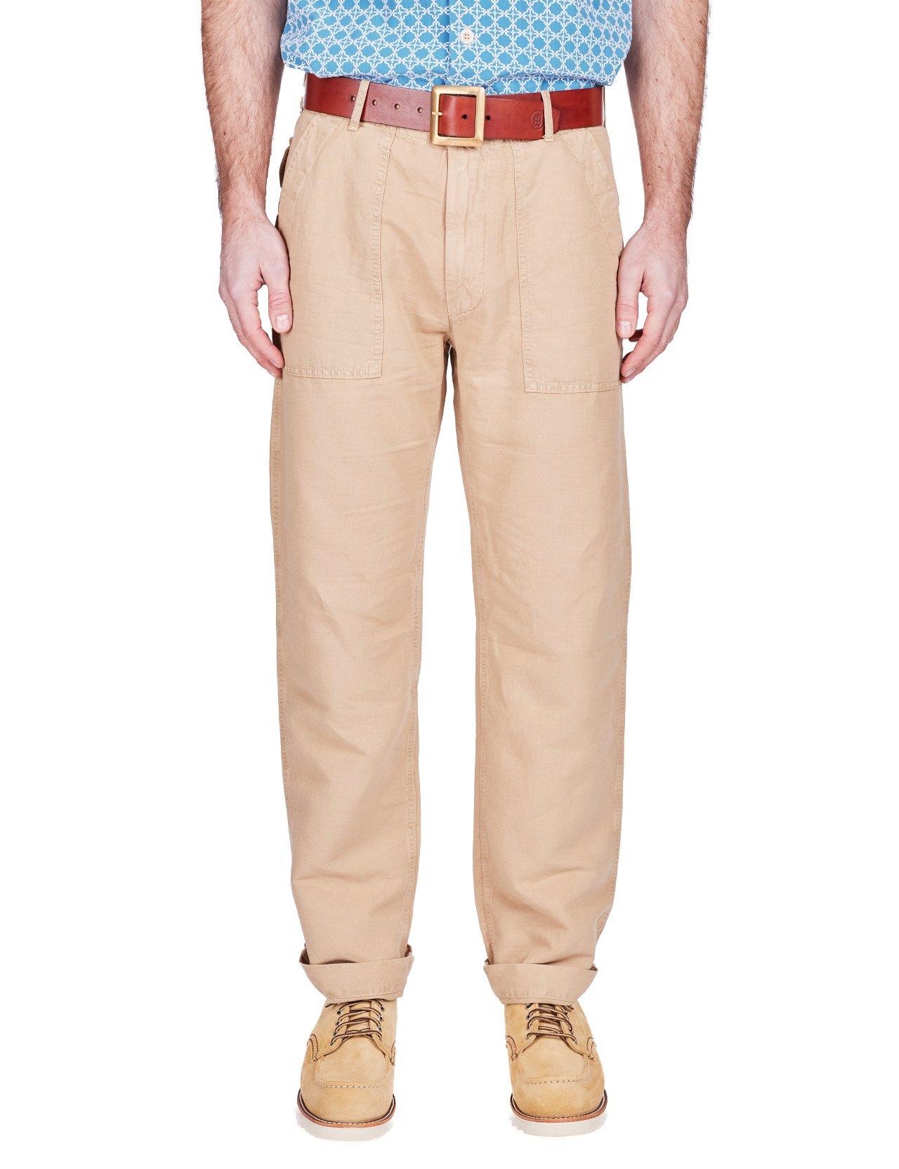 Tellason---Fatigue-Pant-Straight-Slub-Cotton-Linen---Desert-Sand-1