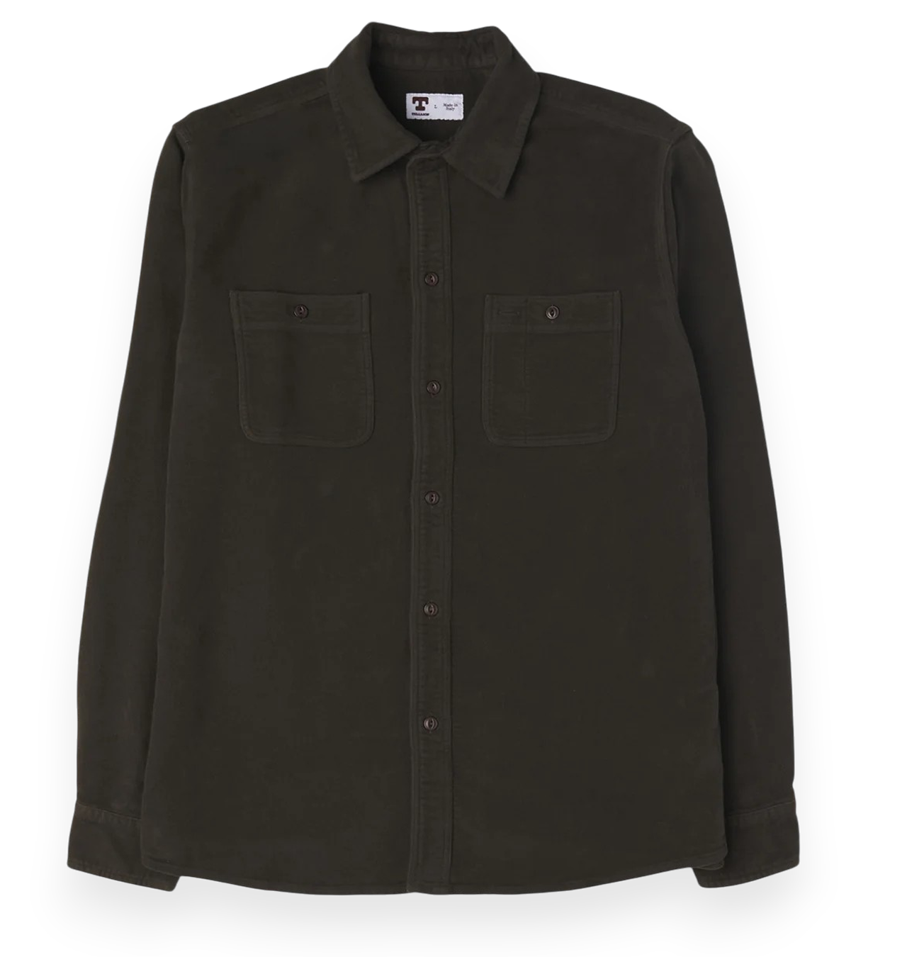 Tellason---Greensburg-Moleskin-Utility-Shirt---Chocolate-Brown