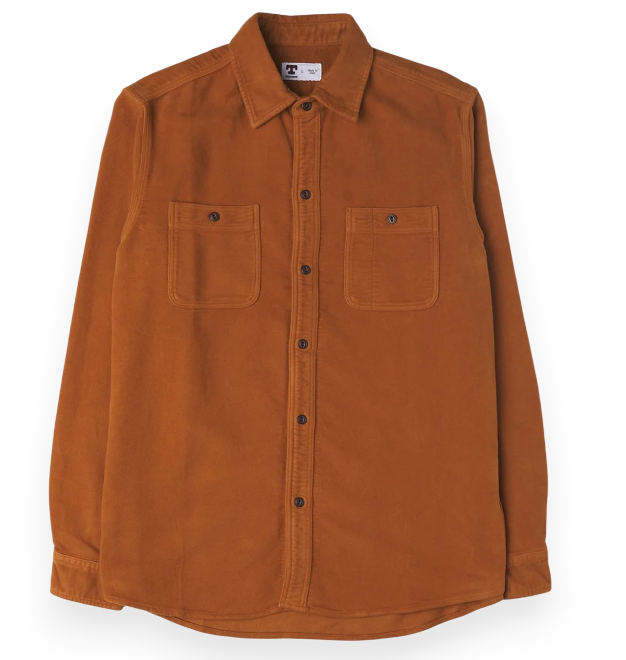 Tellason---Greensburg-Moleskin-Utility-Shirt---Ocher