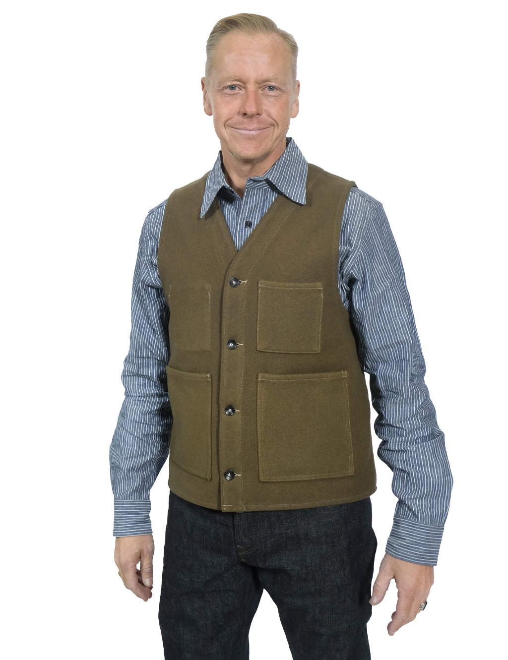 Tellason - JK Wool Vest - Olive