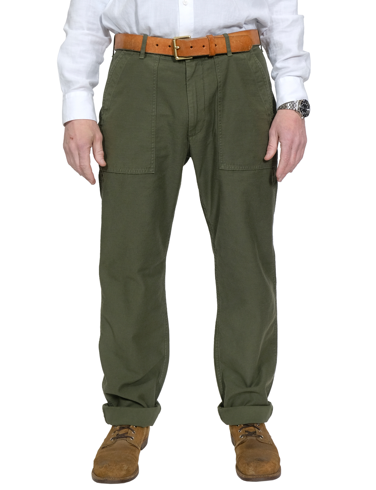 Tellason - Slubby Fatigue Pant Straight - Olive