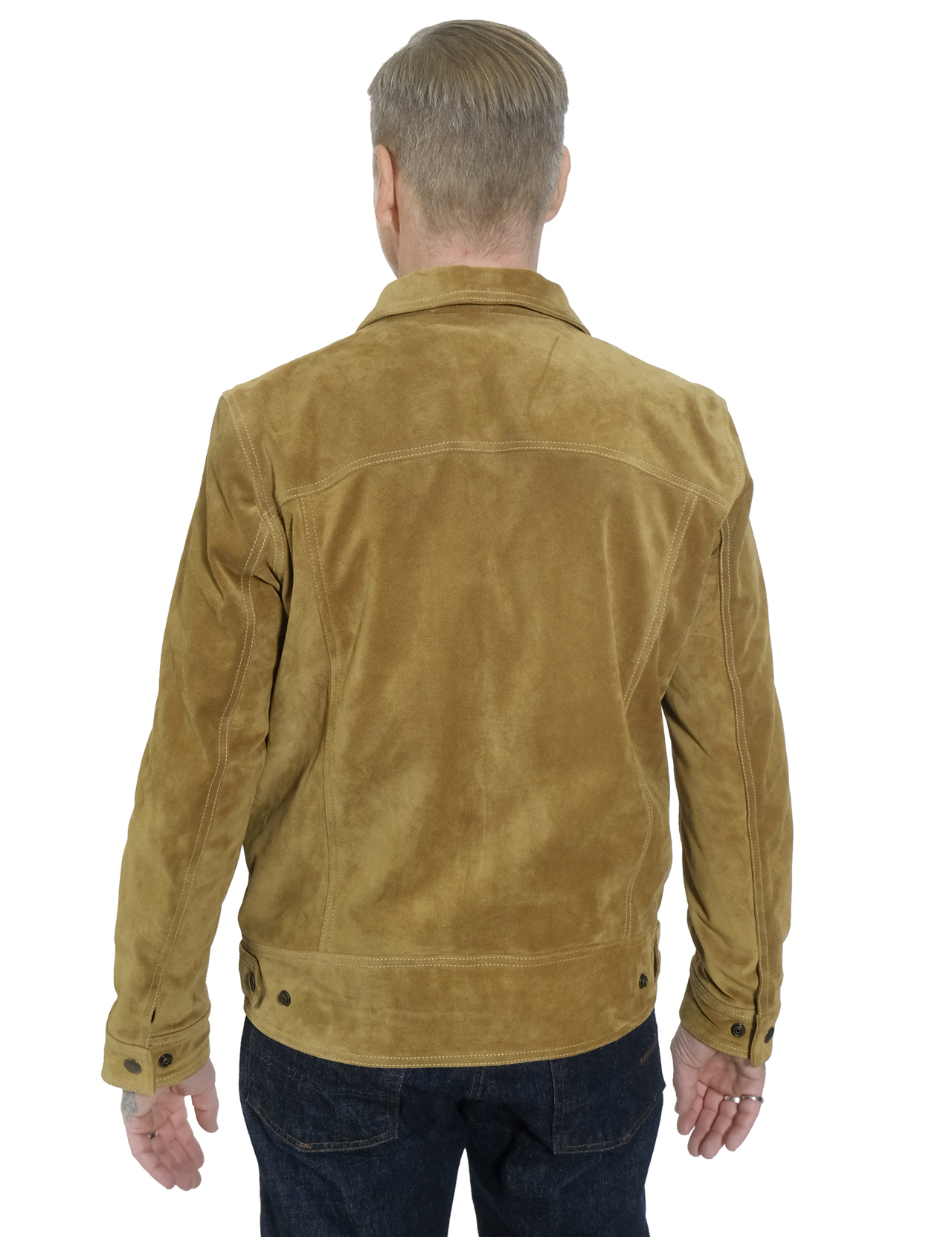 gold suede jacket