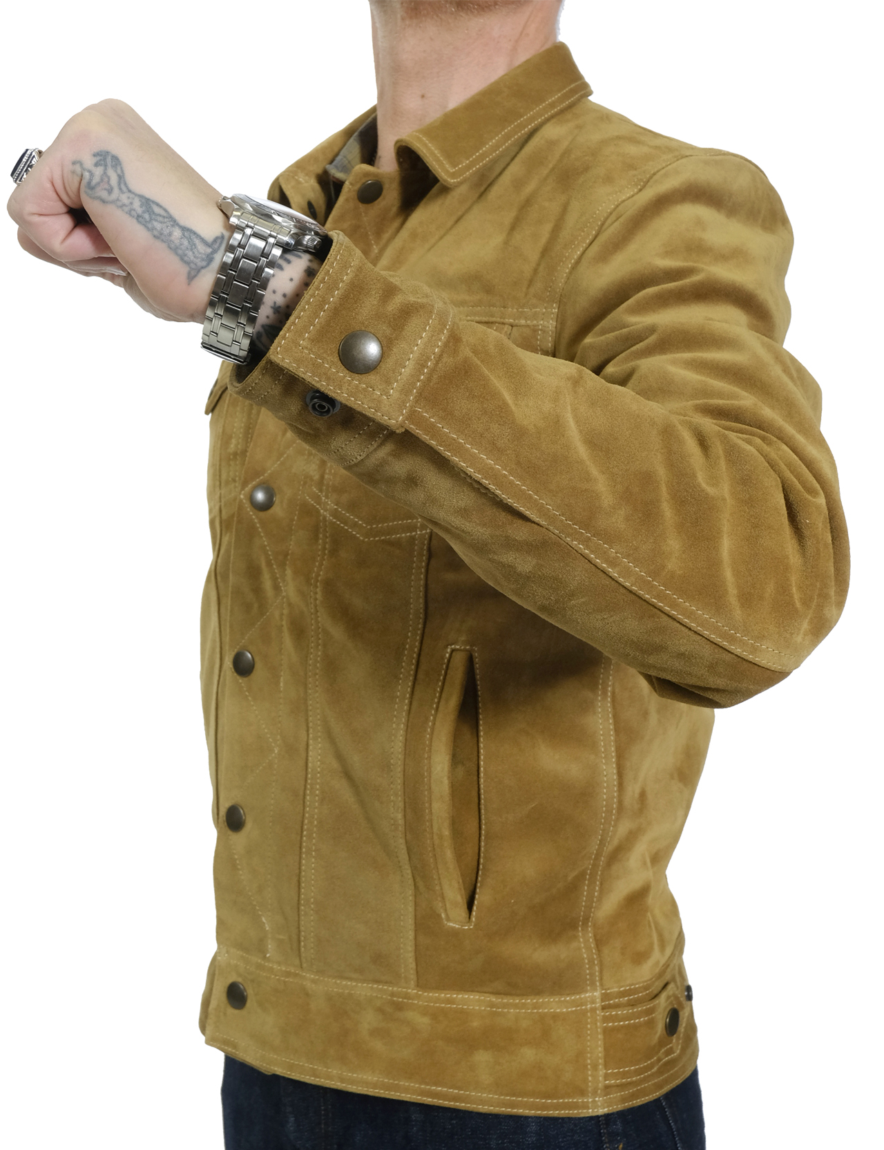 Gold on sale suede jacket