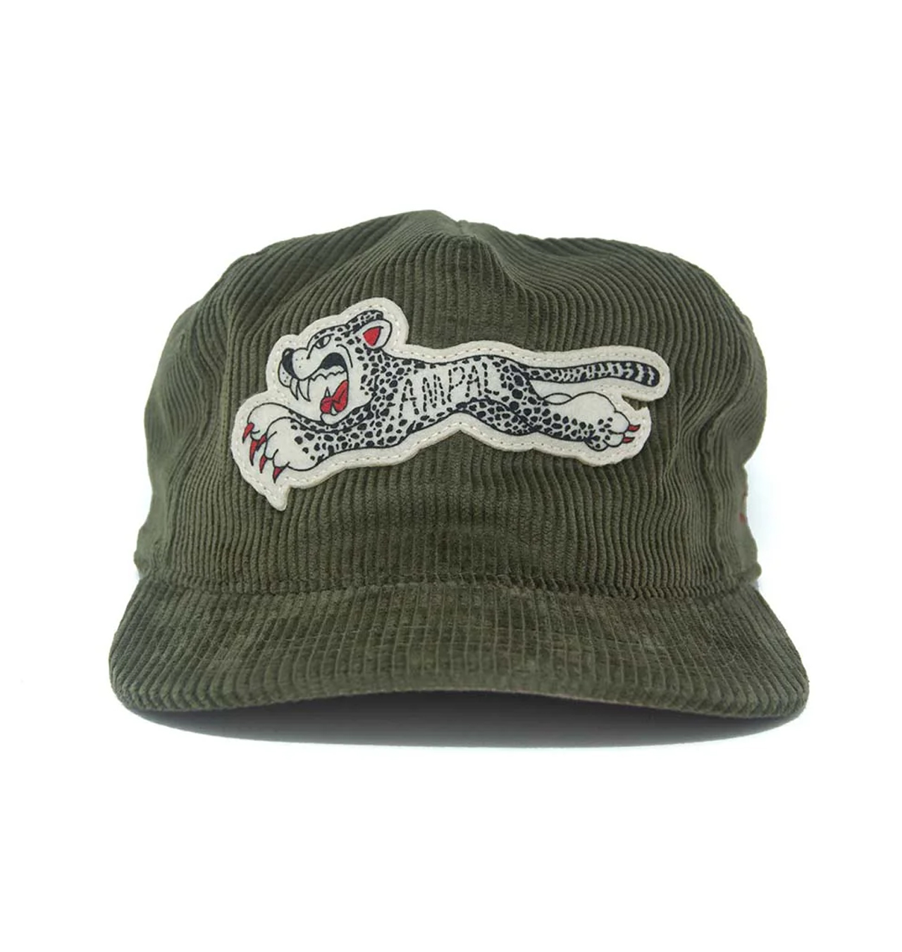 The-Ampal-Creative---Cheetah-Cord-Strapback-Cap---Olive