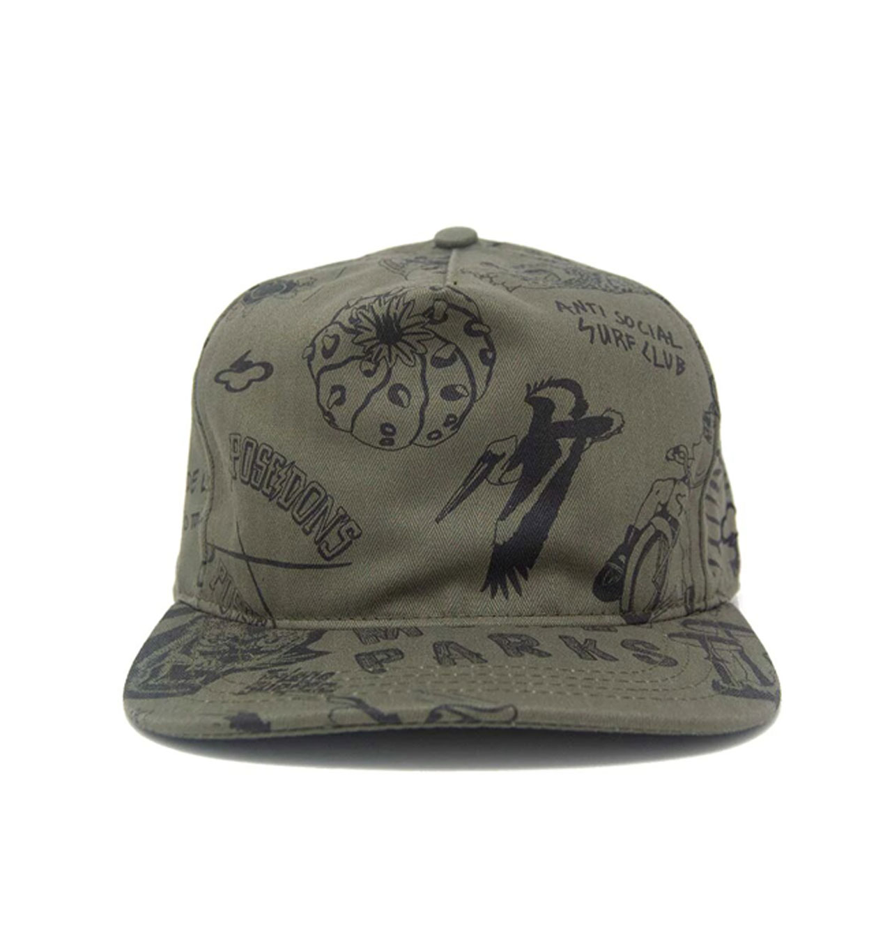 The Ampal Creative - Day Dream (Doodle) Strapback - Olive