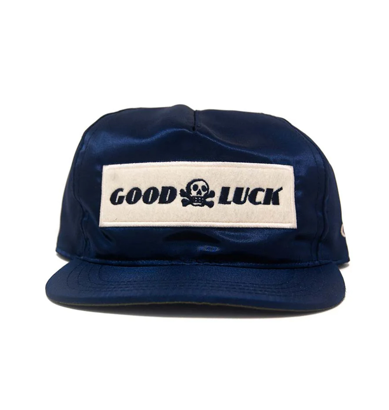 The-Ampal-Creative---Good-Luck-Satin-Snapback-Cap---Blue
