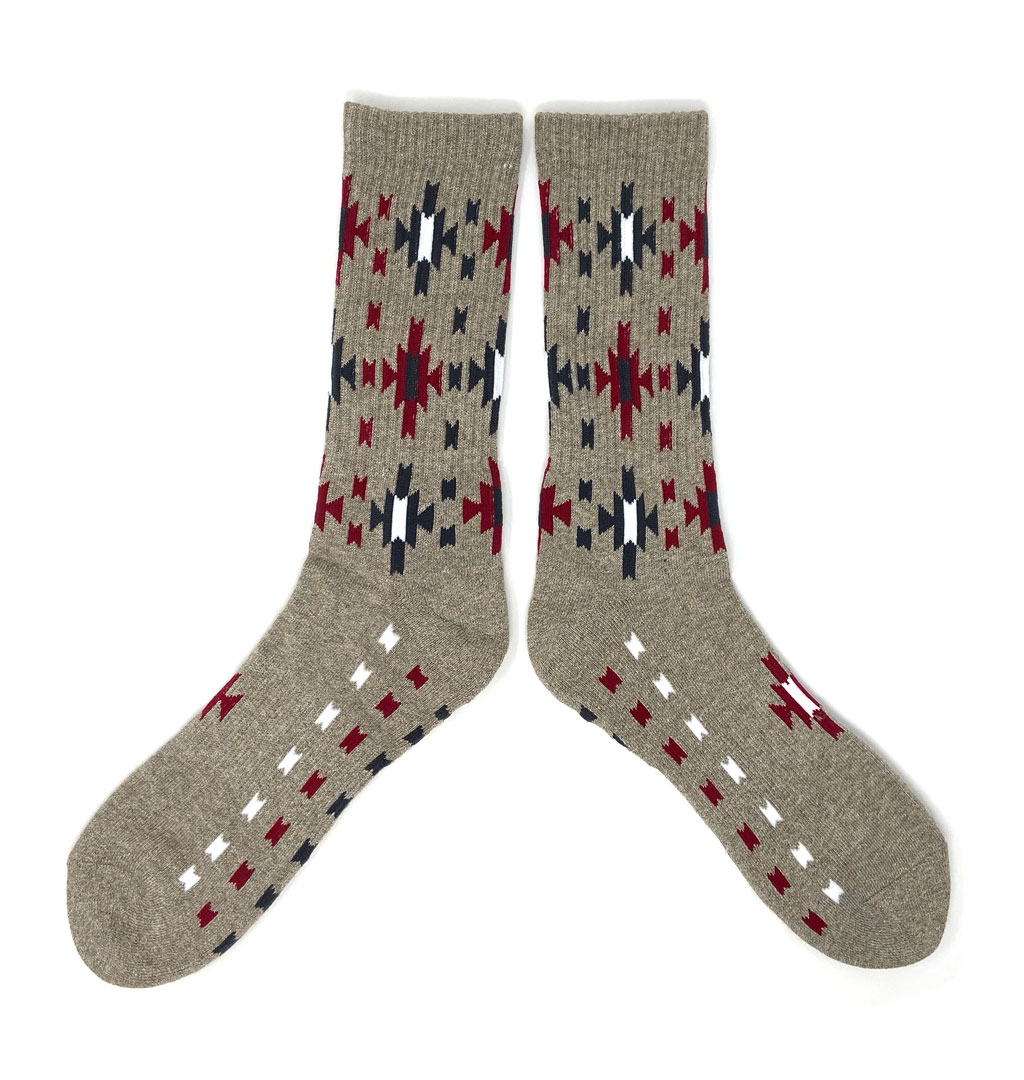The Ampal Creative - Heather Sun Burst Socks - Tan