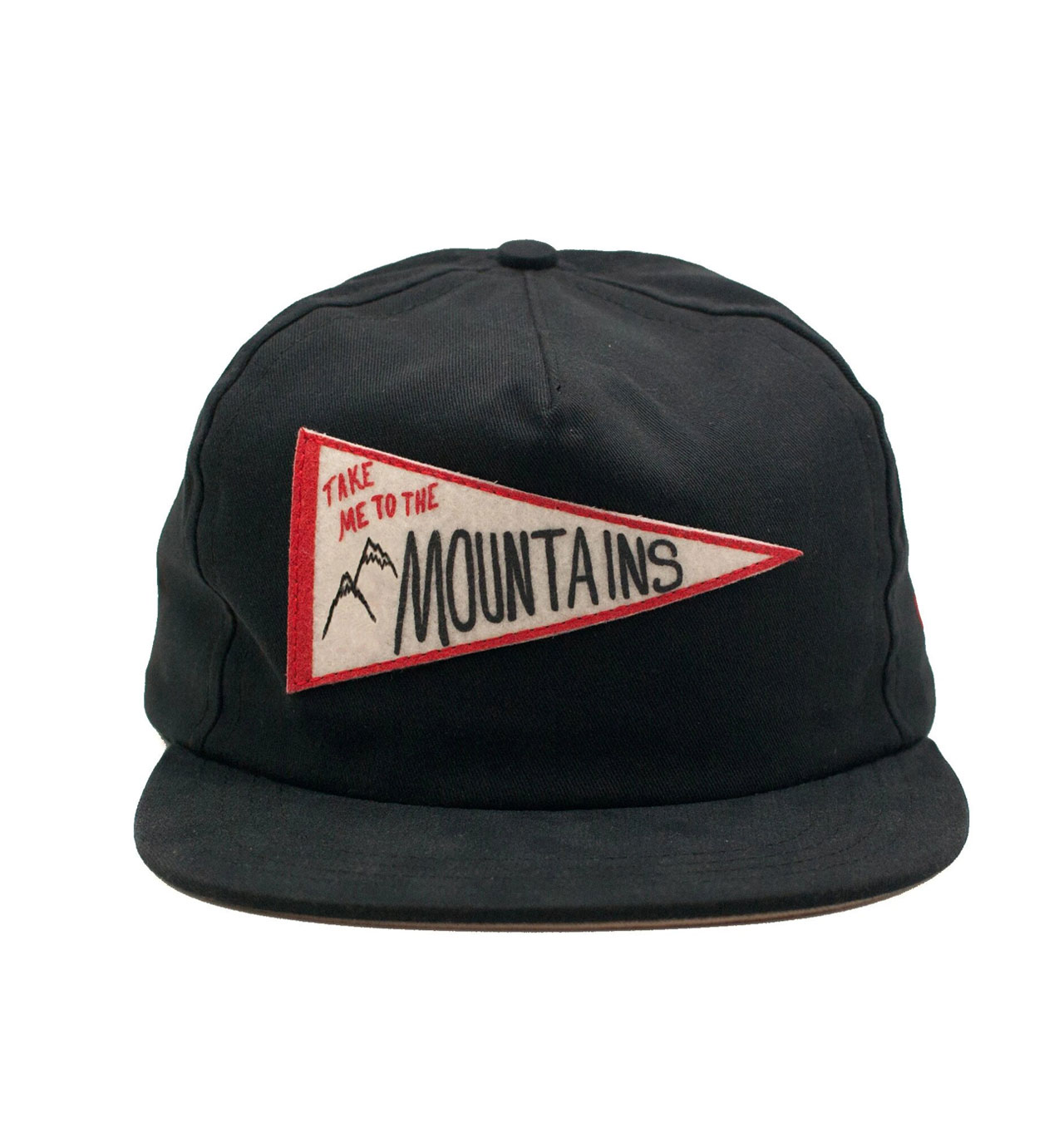 The Ampal Creative - Mountains Pennant Strapback Cap - Black
