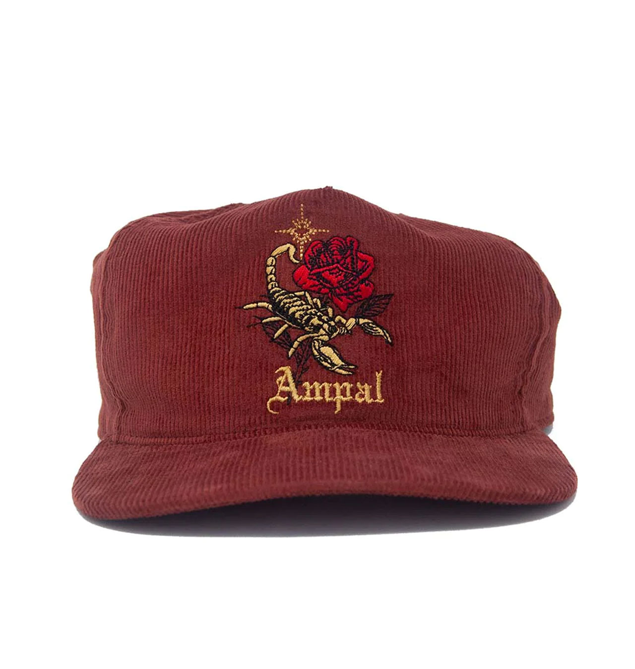 The Ampal Creative - Scorpio Cord Strapback Cap - Rust