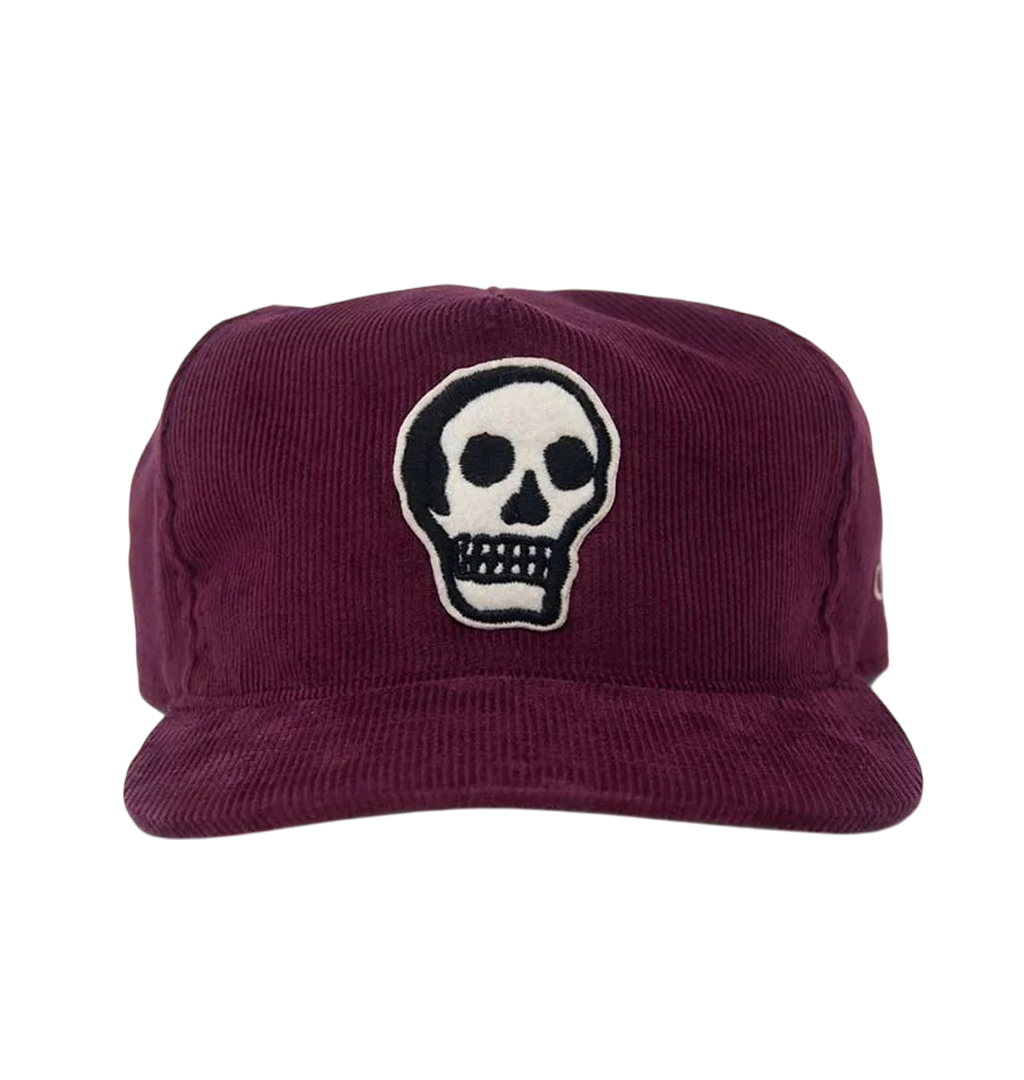 The-Ampal-Creative---The-Skull-Corduroy-Cap---Merlot