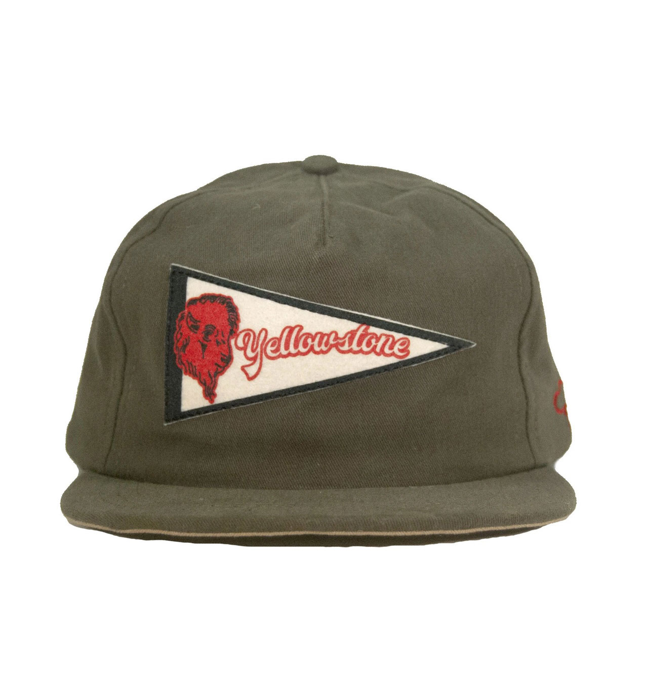 The-Ampal-Creative---Yellowstone-Pennant-Strapback---Olive