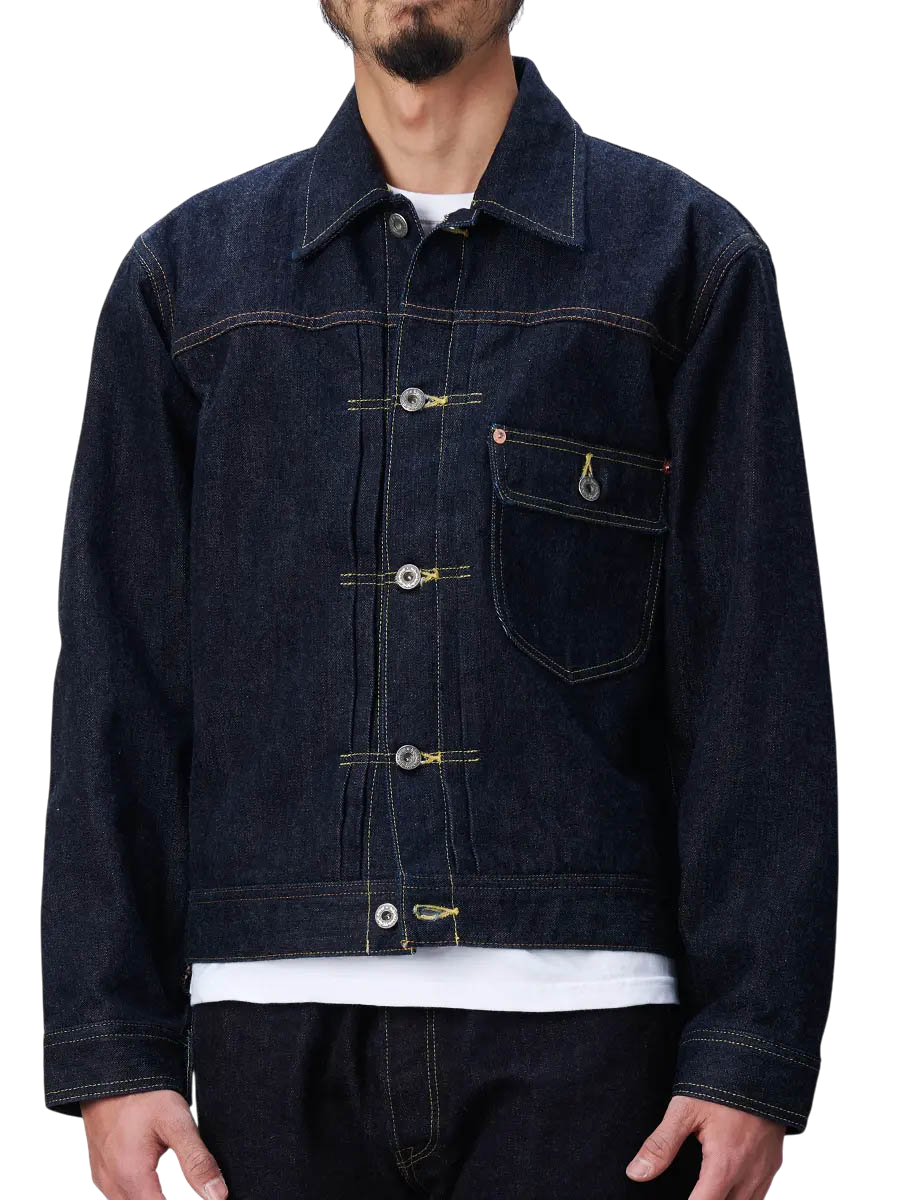 The Flat Head - 1940s Denim Jacket - Blue 14.5 oz