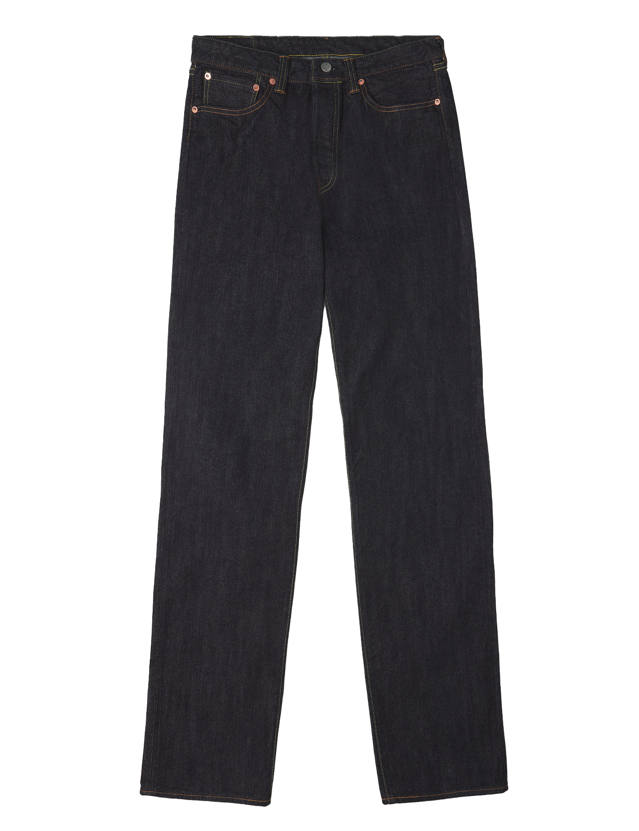 The Flat Head - FN-D111 Wide Straight Rinsed Jeans LT Zimbabwe Cotton - 14,5oz