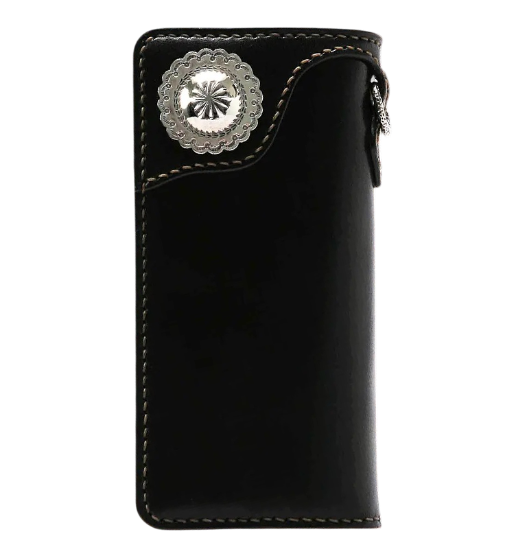 The Flat Head - Heritage Harness Leather Long Wallet - Black