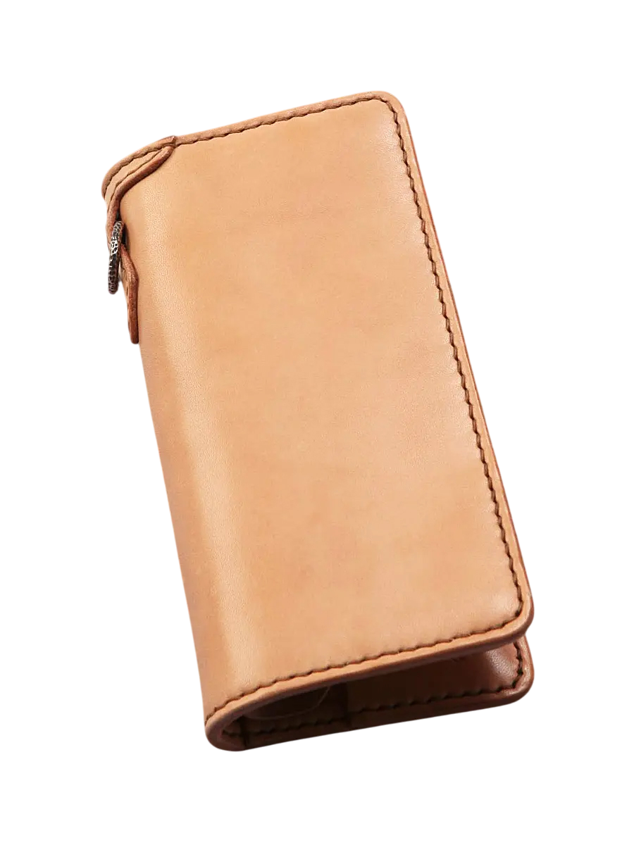 The Flat Head - Heritage Harness Leather Long Wallet - Tan