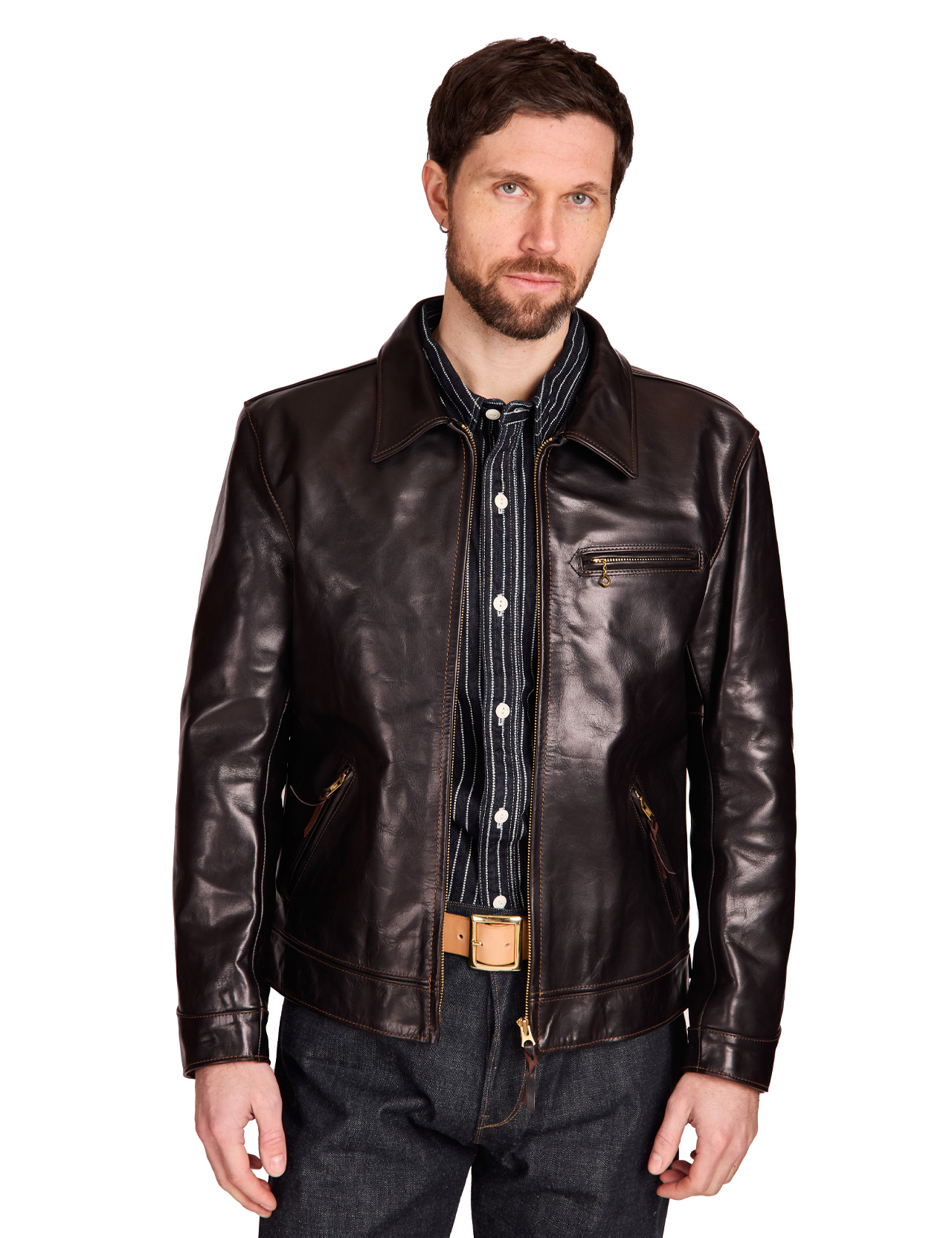 The Flat Head - Horsehide Single Leather Jacket