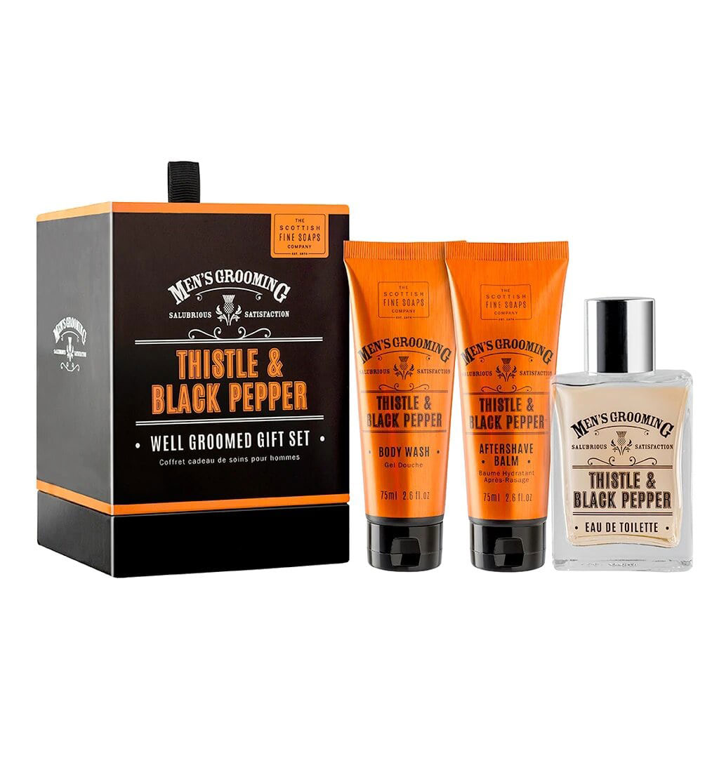 The Scottish Fine Soaps - Thistle & Black Pepper Well Groomed Gift Set