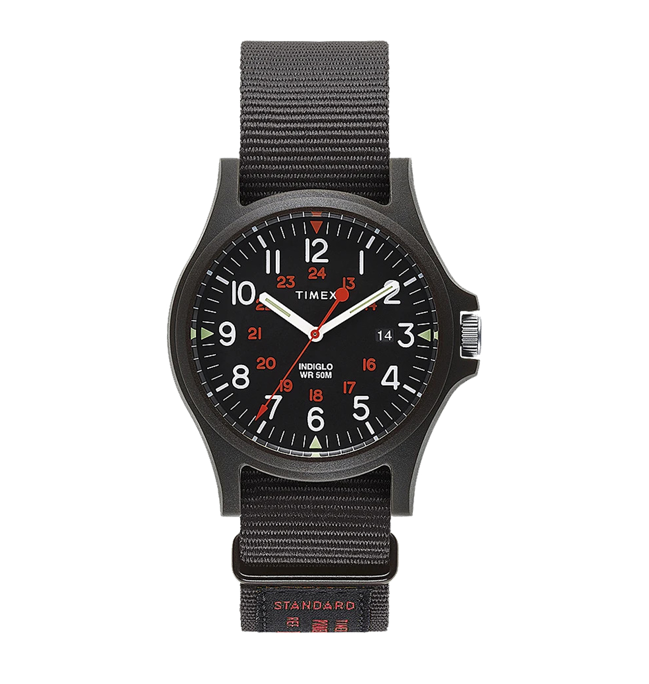 Timex Acadia 40mm Fabric Strap Watch Black